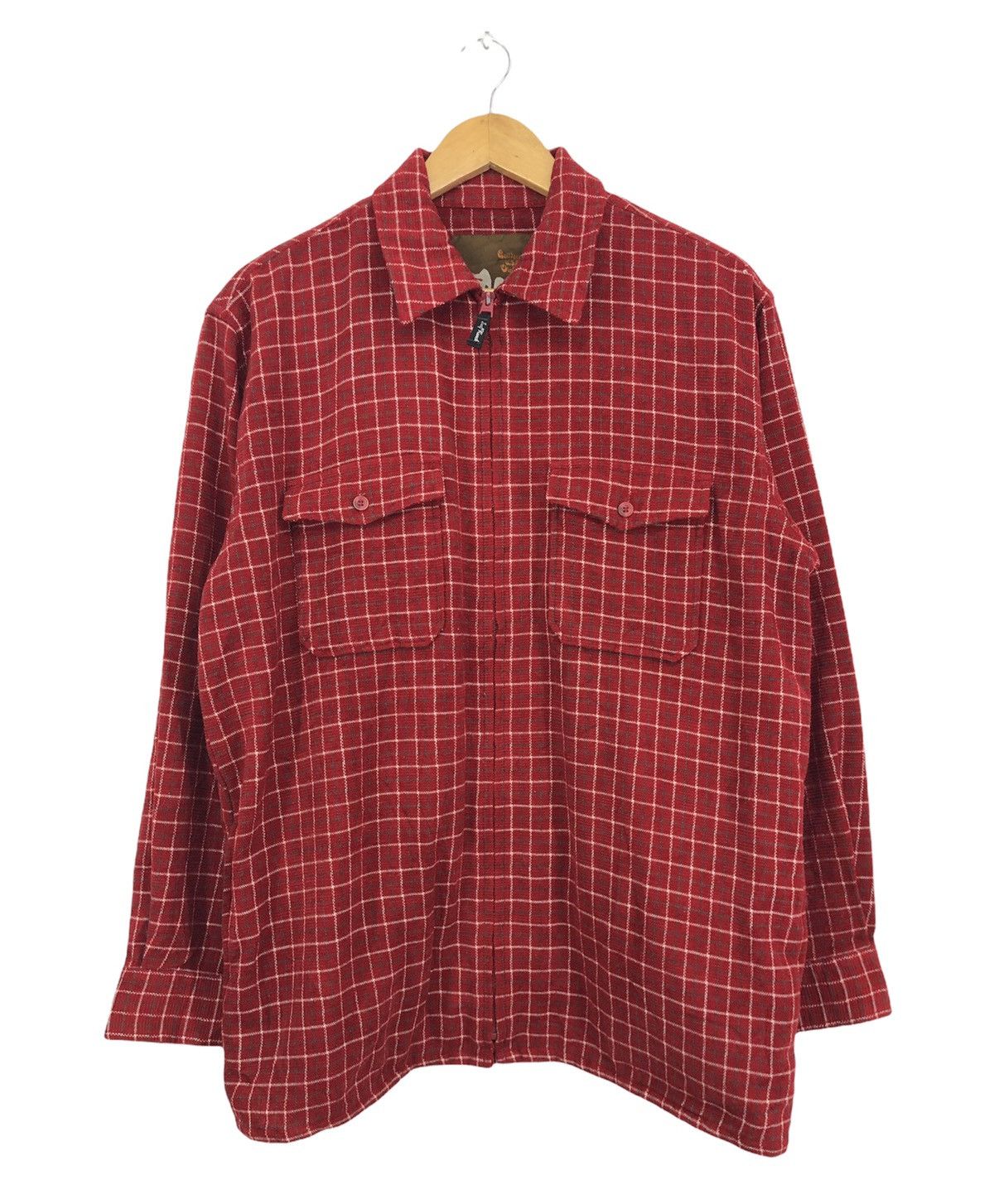 image of Surf Ranch Checkered Zipper Flannel, Men's (Size Large)