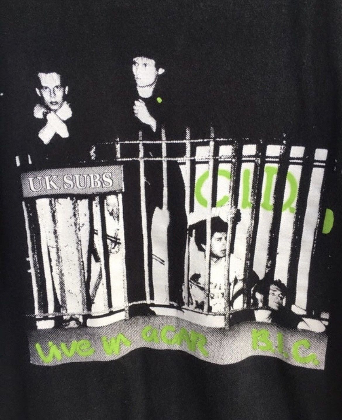 Band Tees Vintage 90s UK SUBS live in a car B.I.C. Punk band t shirt Size US M / EU 48-50 / 2 - 4 Thumbnail
