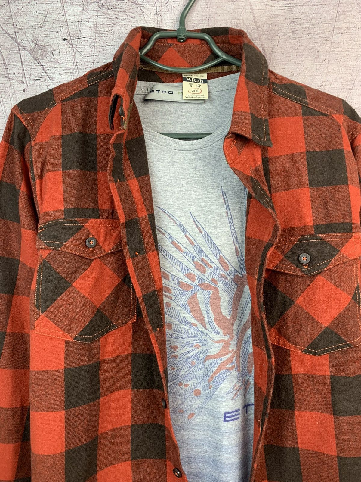 Flannel × Rab Vintage RAB Mens Flannel Shirt Travis Scott Style Size US S / EU 44-46 / 1 - 2 Thumbnail