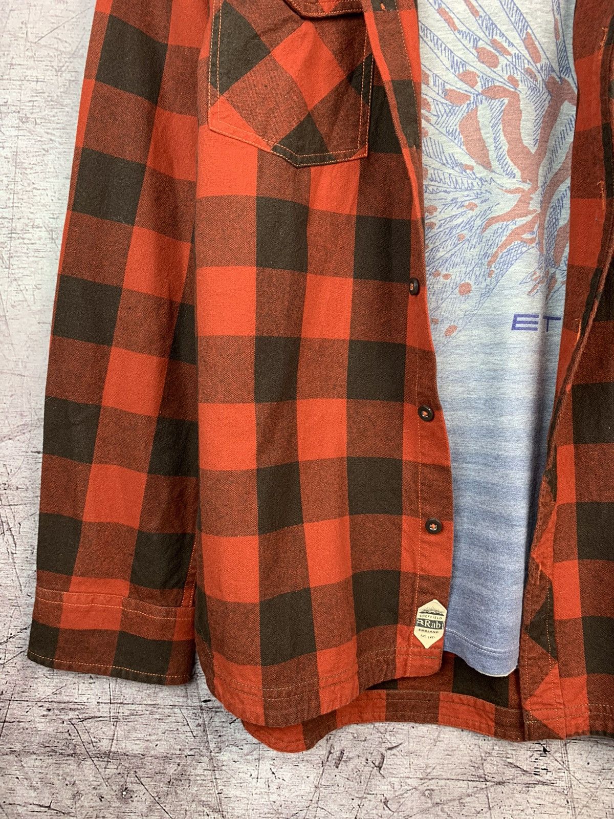 Flannel × Rab Vintage RAB Mens Flannel Shirt Travis Scott Style Size US S / EU 44-46 / 1 - 3 Thumbnail
