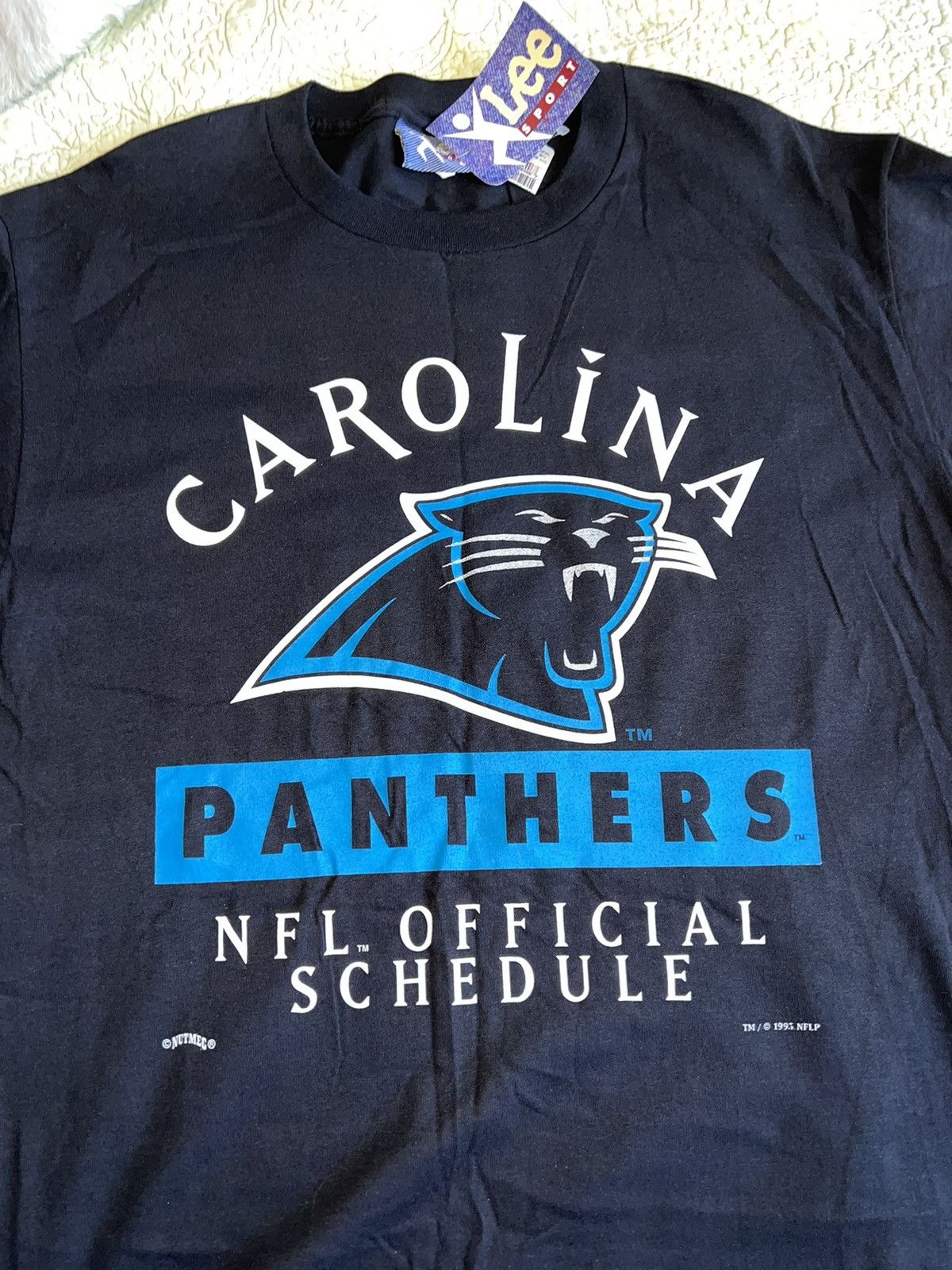 NFL Vintage RARE 1995 Carolina Panthers T-shirt Size US L / EU 52-54 / 3 - 2 Thumbnail