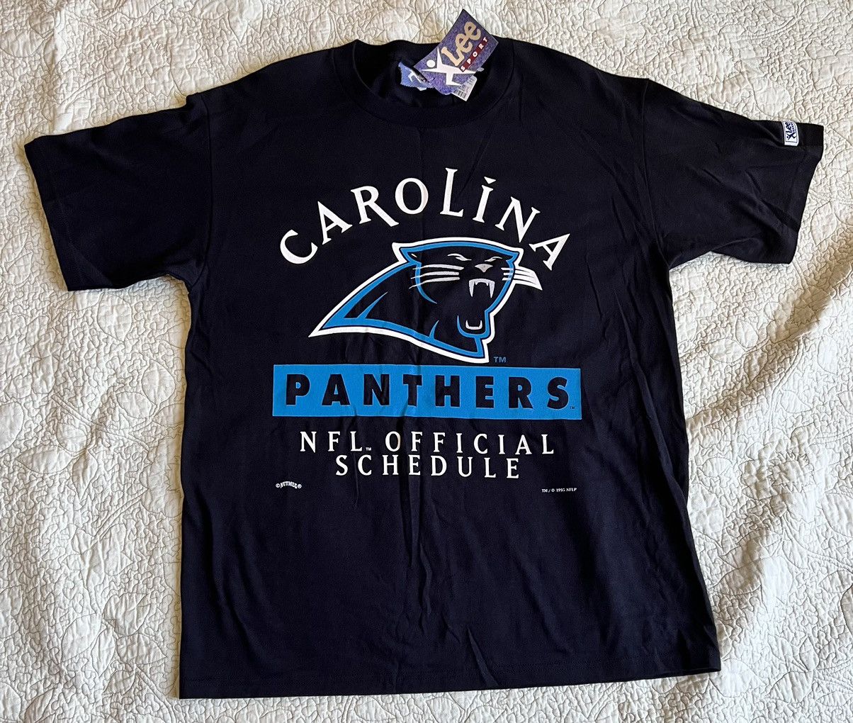 NFL Vintage RARE 1995 Carolina Panthers T-shirt Size US L / EU 52-54 / 3 - 6 Thumbnail