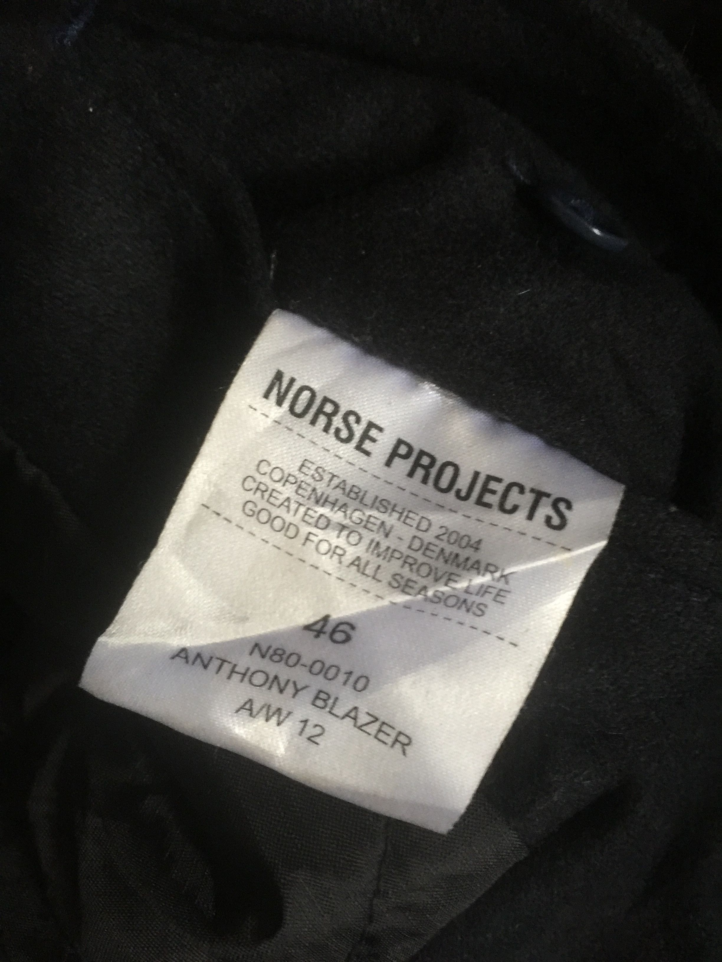 Designer × Norse Projects Norse Projects AW12 Antony Blazer Jacket Size US S / EU 44-46 / 1 - 4 Thumbnail