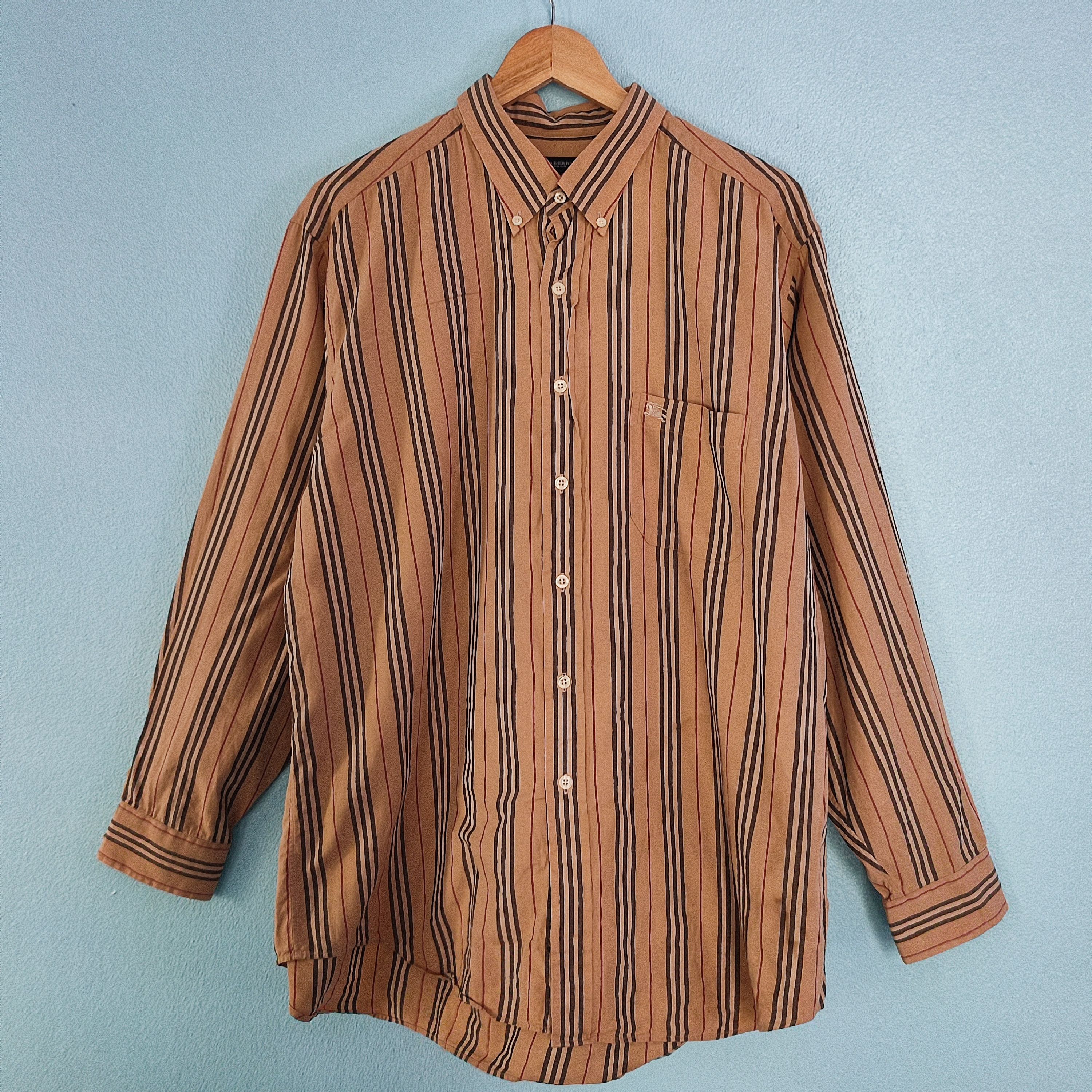 BURBERRYS of London Button Stripes Design Shirt