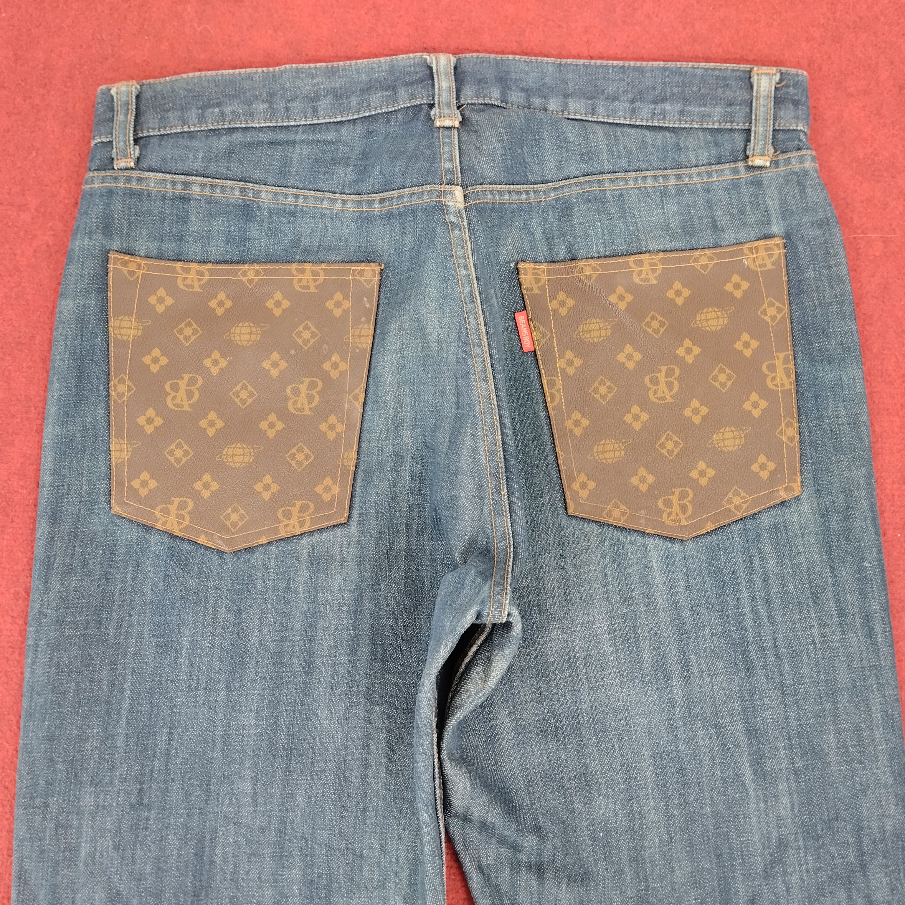 Beams Plus Beams Boy Monogram Pocket Design Vintage Denim Jeans Size US 34 / EU 50 - 2 Thumbnail