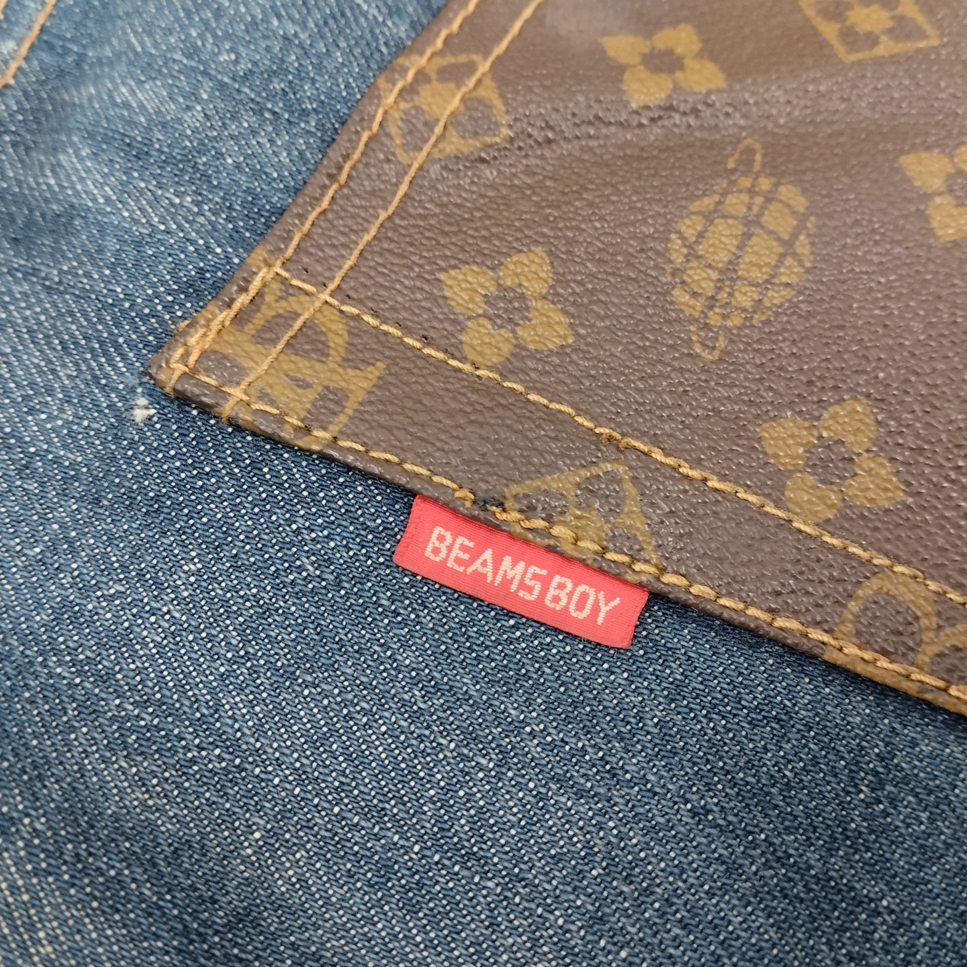 Beams Plus Beams Boy Monogram Pocket Design Vintage Denim Jeans Size US 34 / EU 50 - 14 Thumbnail