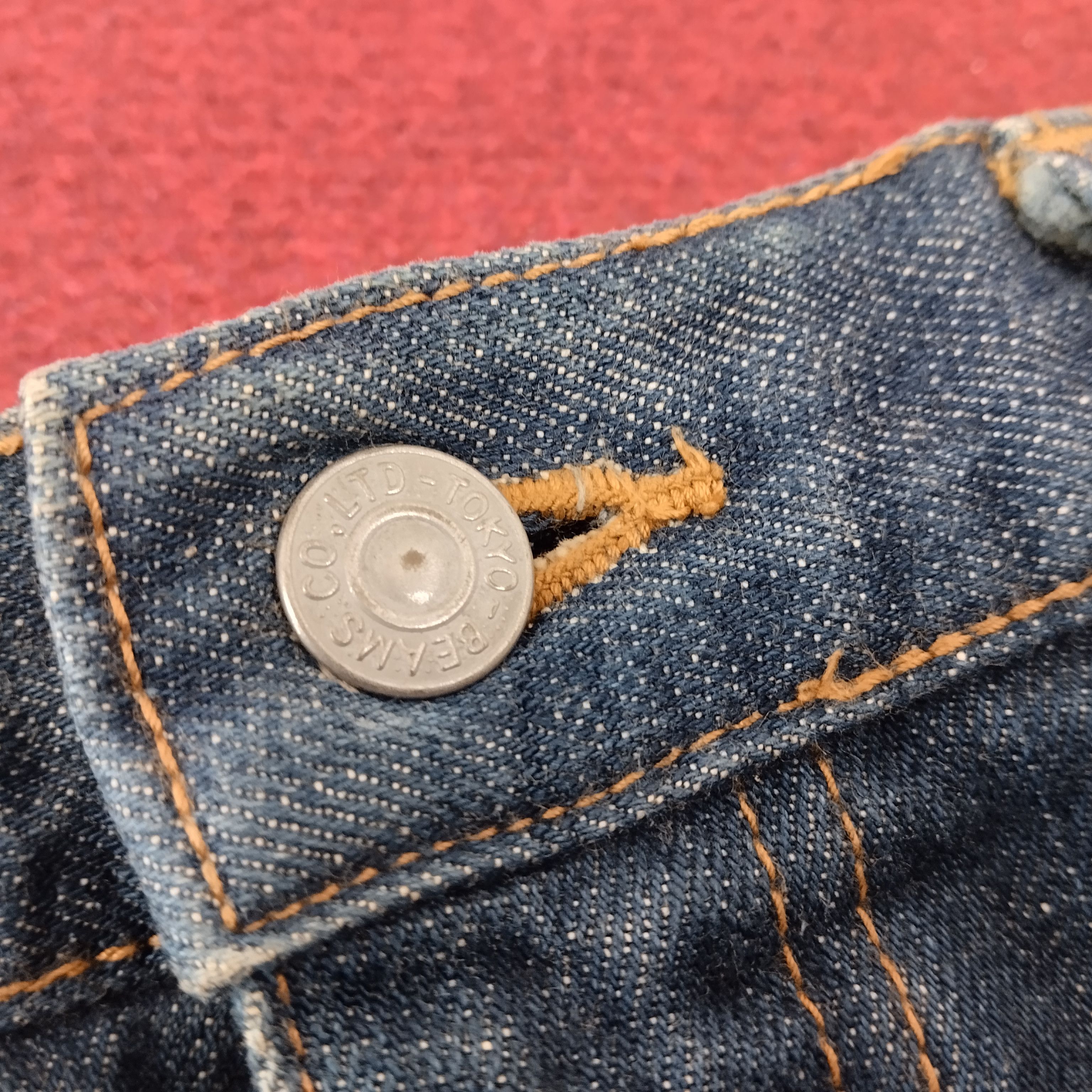 Beams Plus Beams Boy Monogram Pocket Design Vintage Denim Jeans Size US 34 / EU 50 - 7 Thumbnail