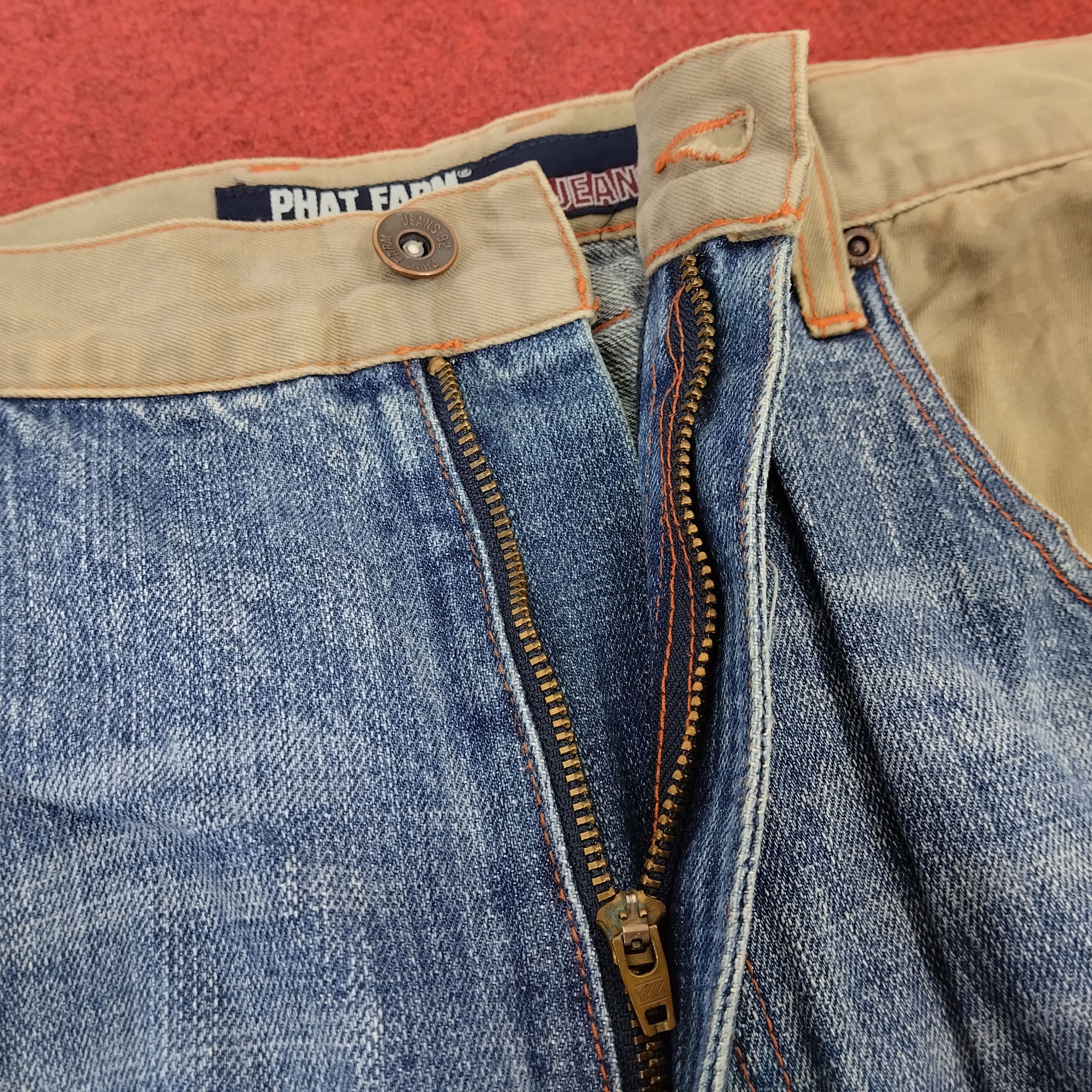 Japanese Brand Phat Farm Patchwork Style Distressed Denim Jeans dp1 Size US 37 - 7 Thumbnail