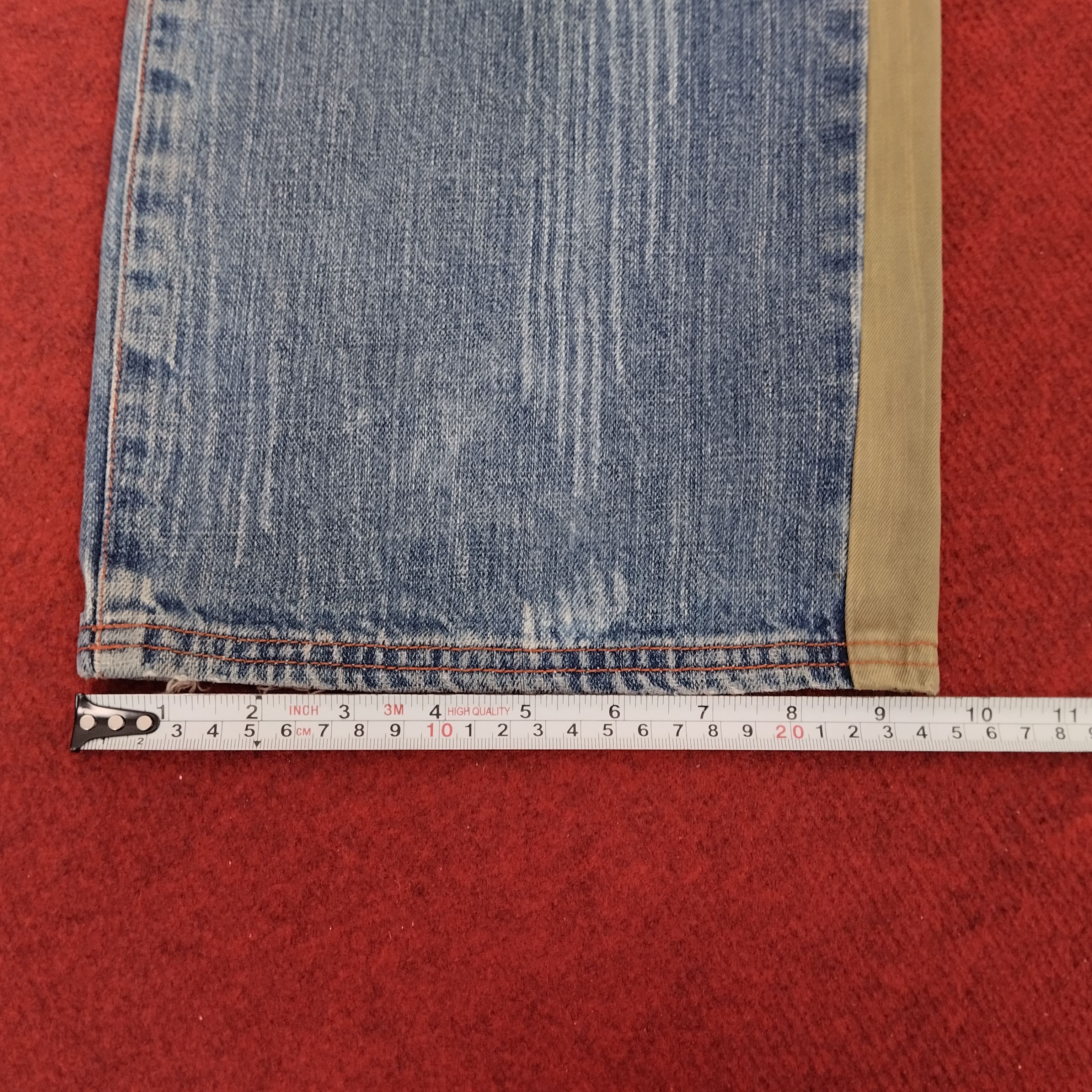 Japanese Brand Phat Farm Patchwork Style Distressed Denim Jeans dp1 Size US 37 - 21 Thumbnail