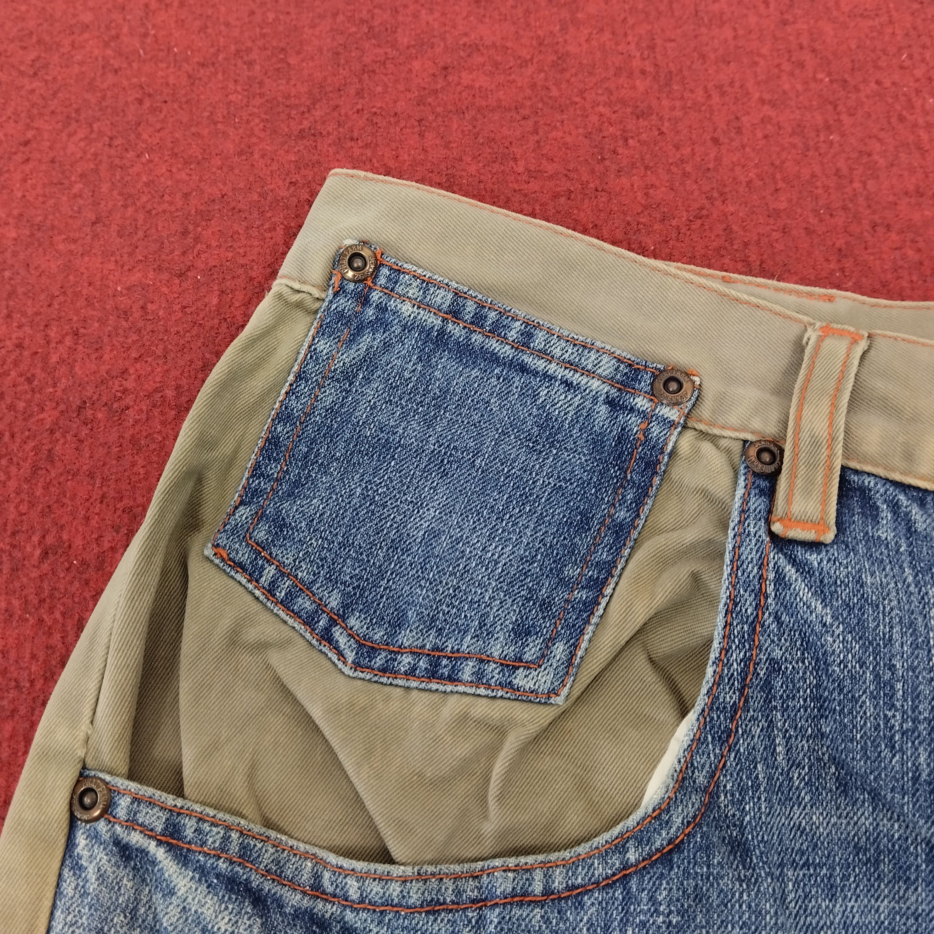 Japanese Brand Phat Farm Patchwork Style Distressed Denim Jeans dp1 Size US 37 - 8 Thumbnail