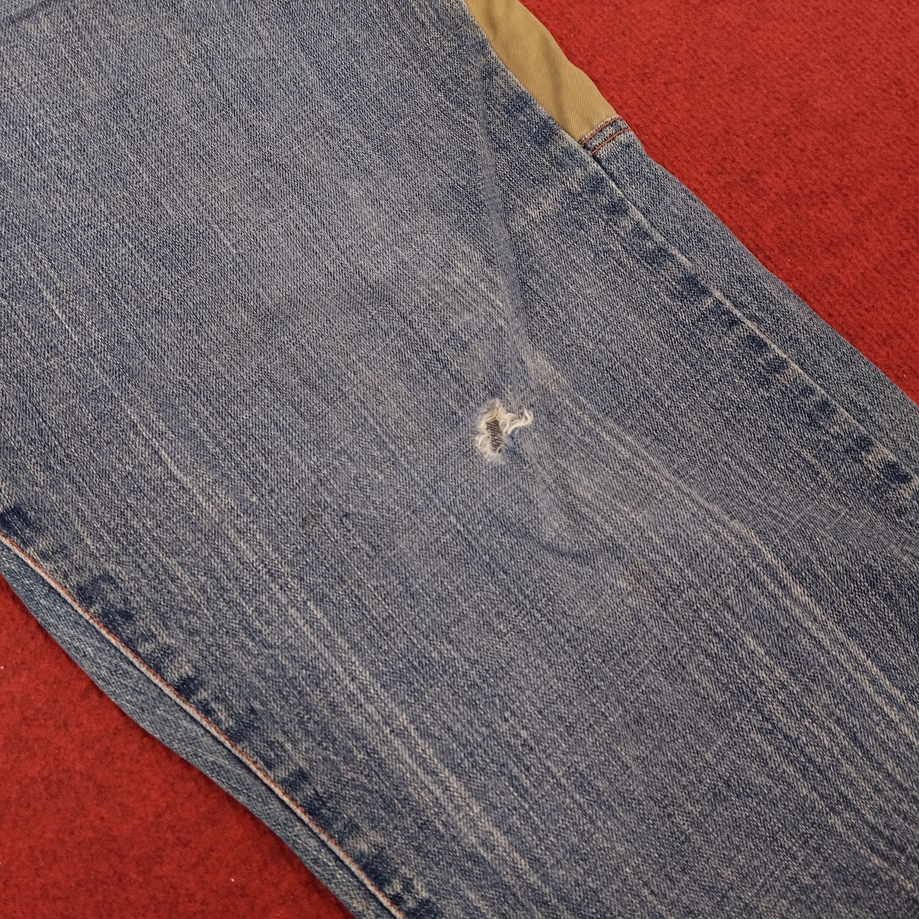 Japanese Brand Phat Farm Patchwork Style Distressed Denim Jeans dp1 Size US 37 - 14 Thumbnail