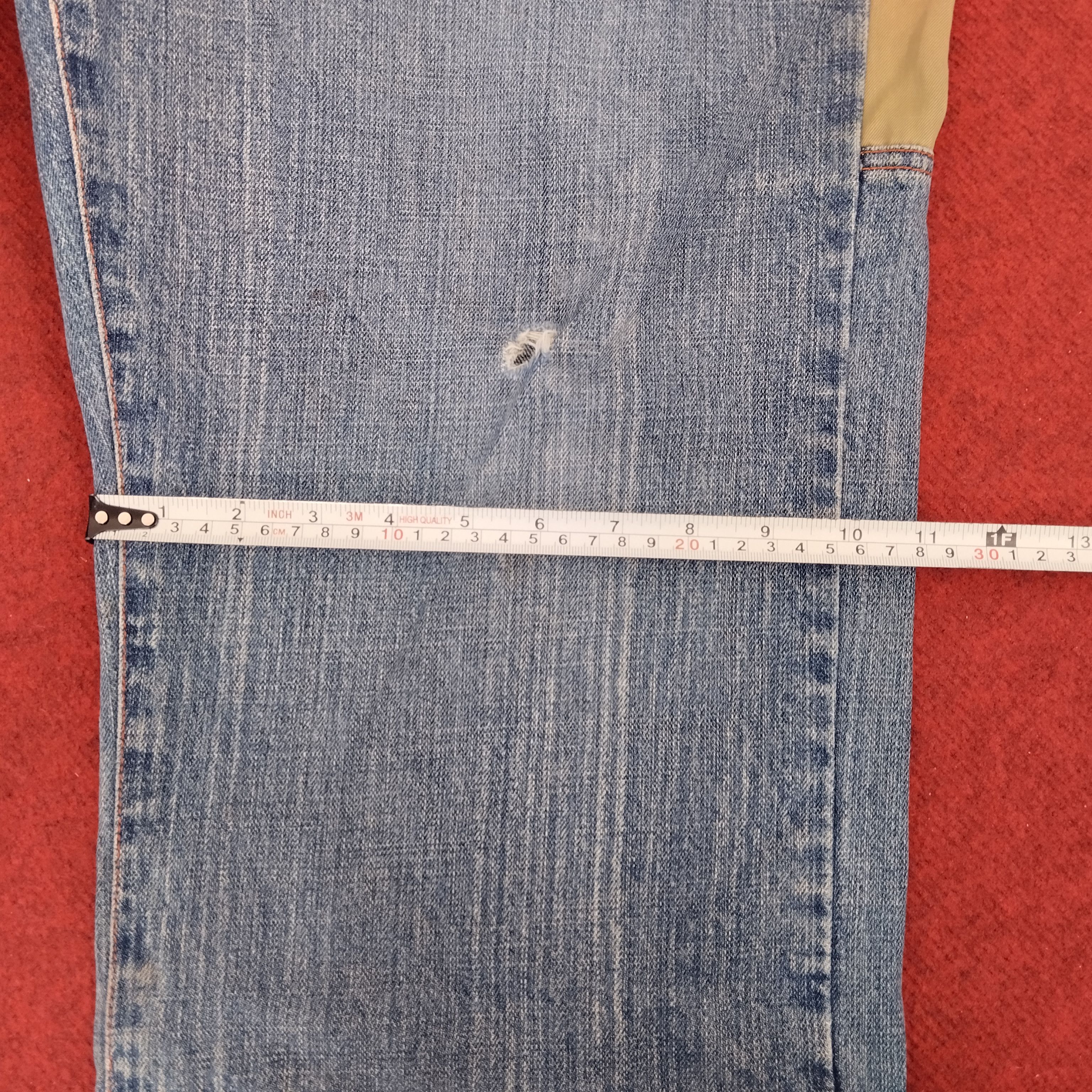 Japanese Brand Phat Farm Patchwork Style Distressed Denim Jeans dp1 Size US 37 - 20 Thumbnail