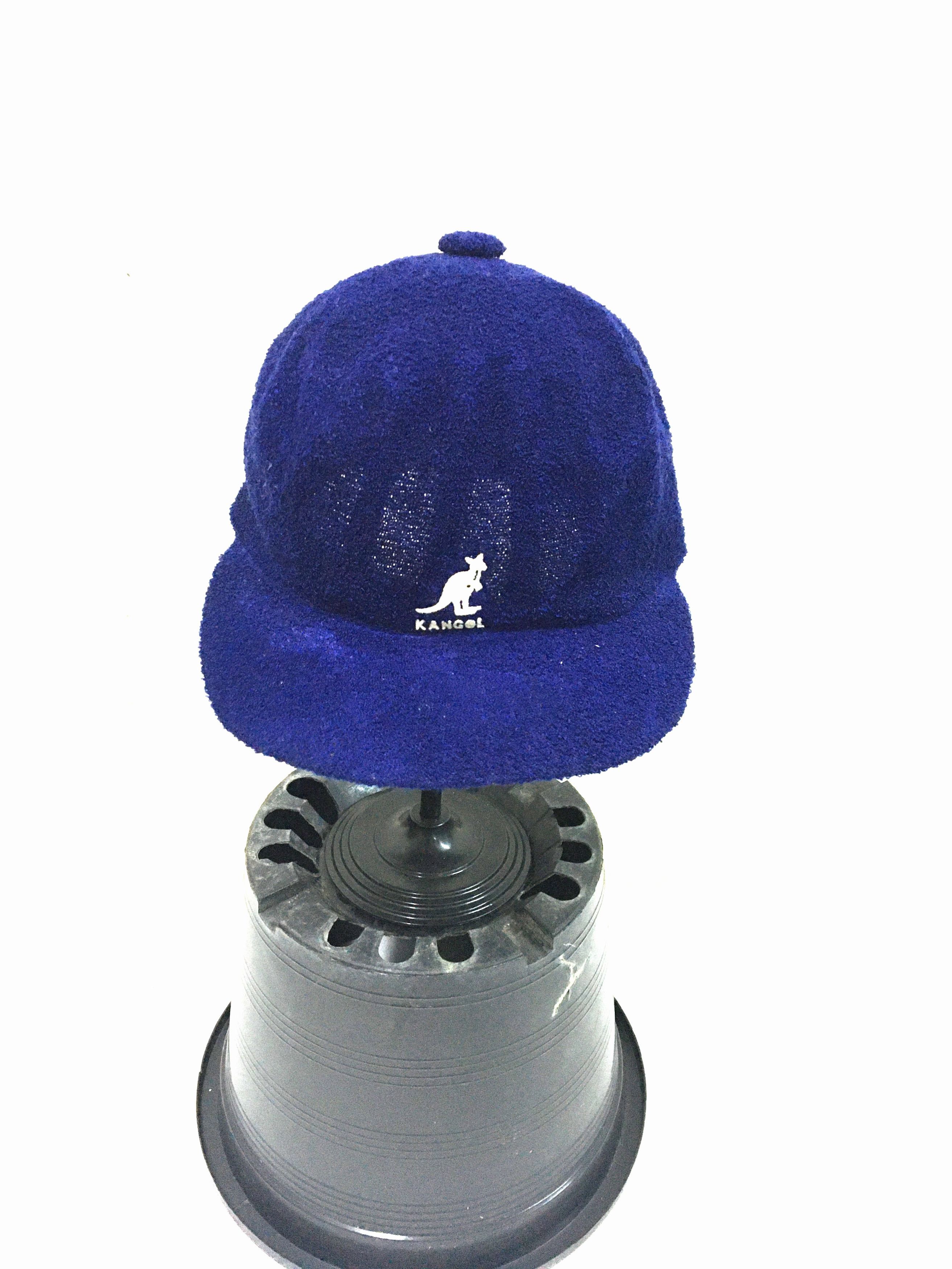 image of Vintage Nos Deadstock Kangol Fleece Cap With Tag in Blue Black, Men's