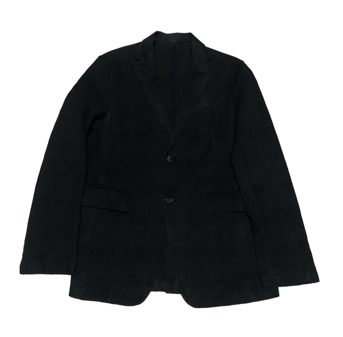 image of Archival Clothing x Takeo Kikuchi Vintage Takeo Chekered Coats Jacket in Black, Men's (Size Medium)