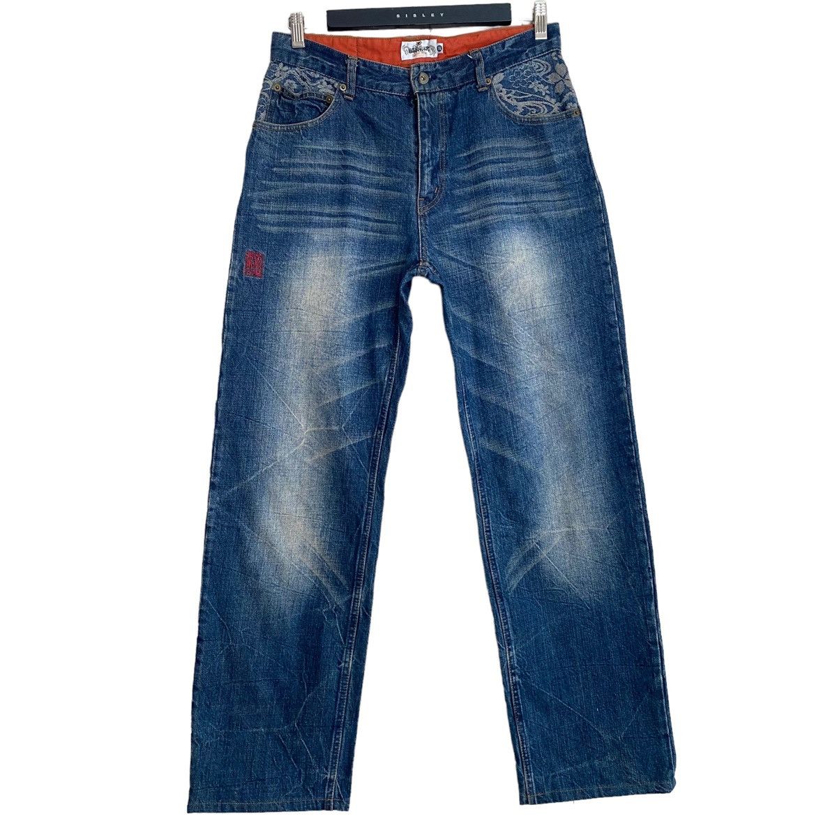 Karakuri Tamashii Karakuri Tamashii Denim Embroidery Jeans Multipocket Size US 31 - 2 Thumbnail