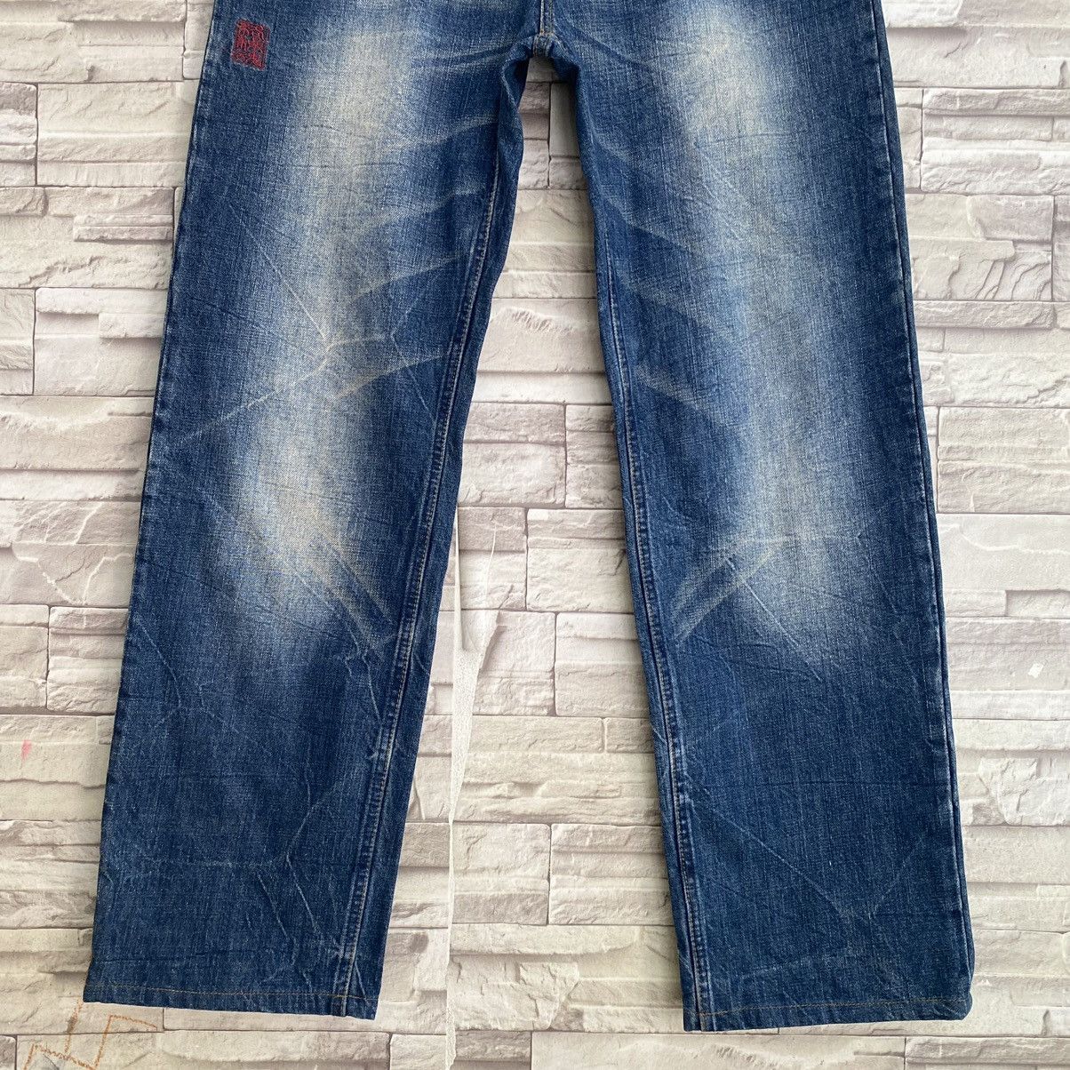 Karakuri Tamashii Karakuri Tamashii Denim Embroidery Jeans Multipocket Size US 31 - 6 Thumbnail