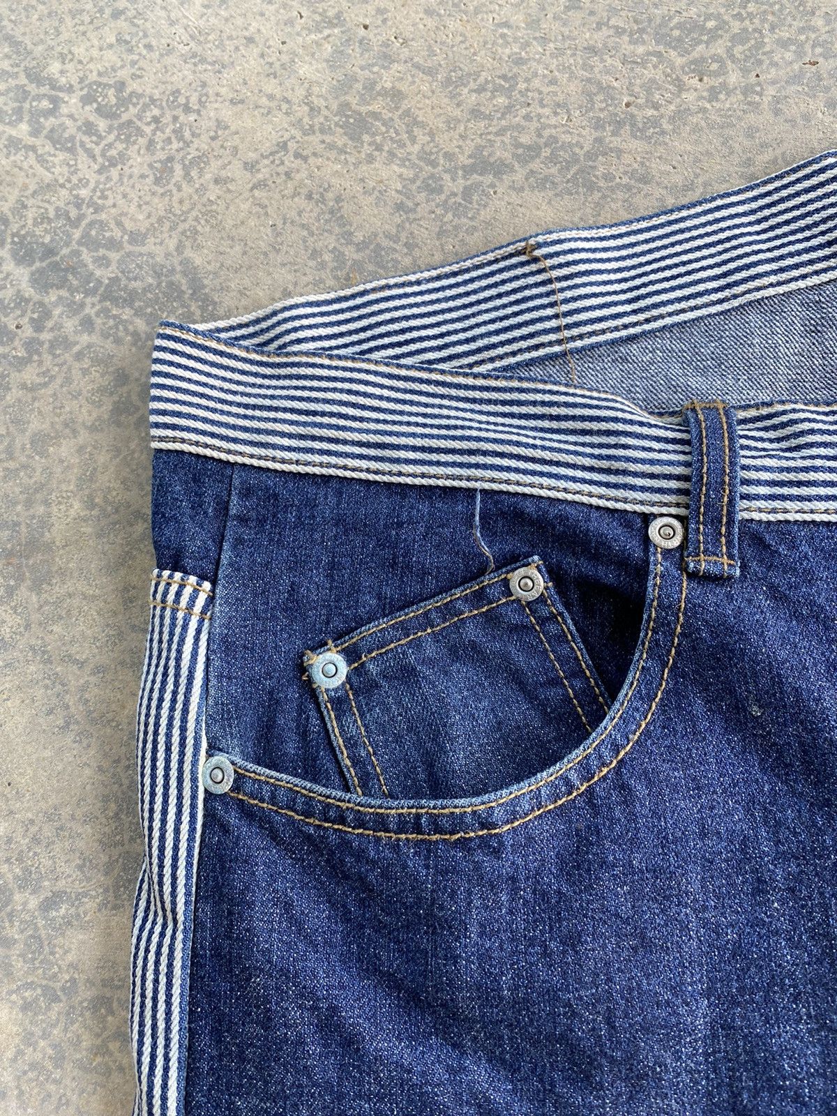 Japanese Brand Vintage Nap Of The Earth Distressed Denim Pants Size US 34 / EU 50 - 8 Thumbnail