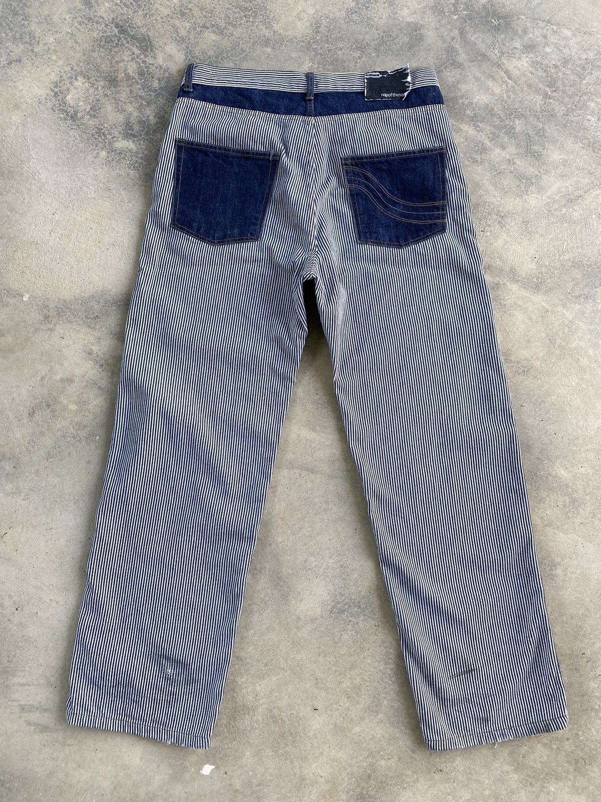 Japanese Brand Vintage Nap Of The Earth Distressed Denim Pants Size US 34 / EU 50 - 2 Thumbnail