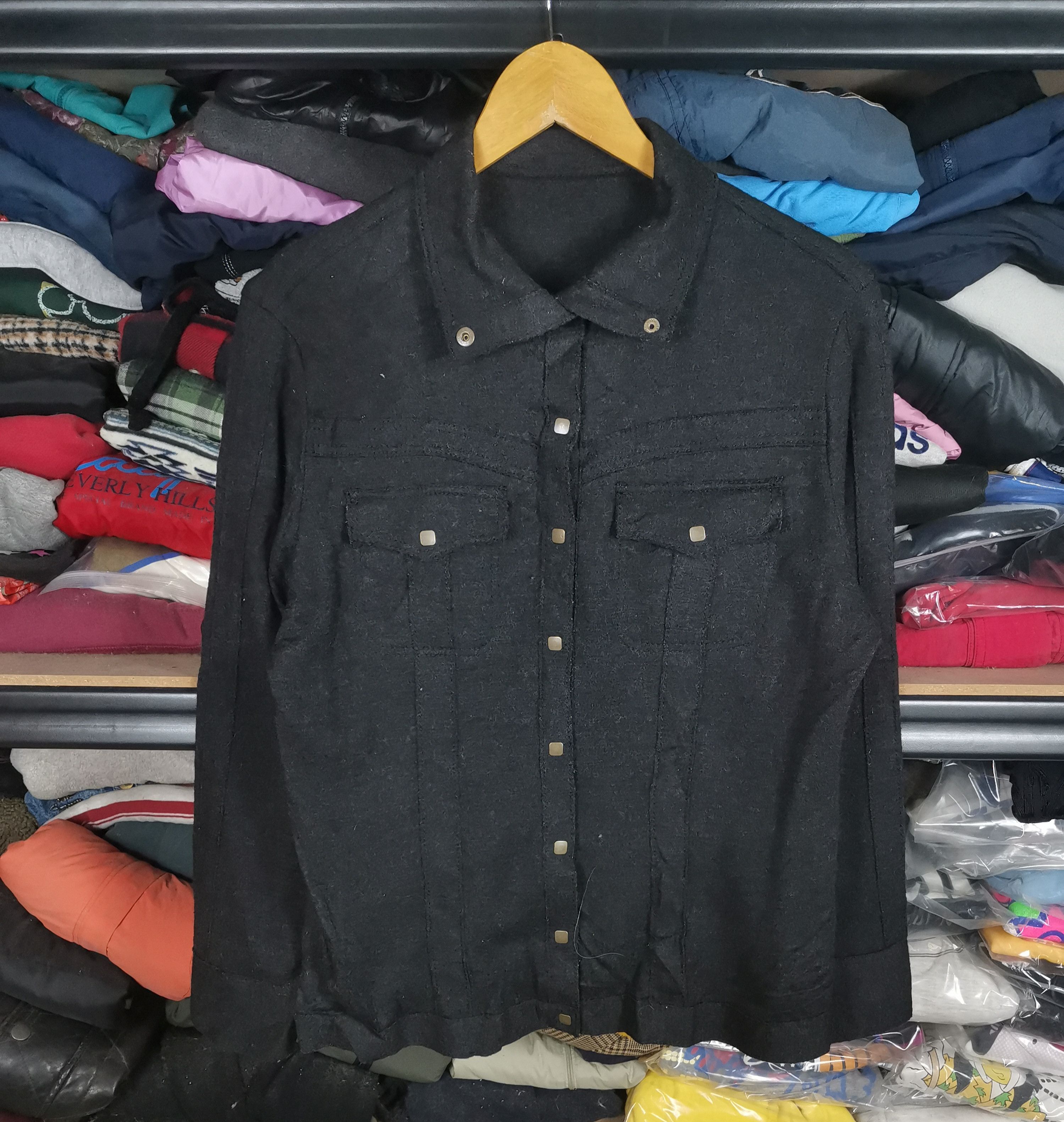 Japanese Brand Vintage 90s Wool Flannel Shirt Jacket By Missel Size US M / EU 48-50 / 2 - 1 Thumbnail