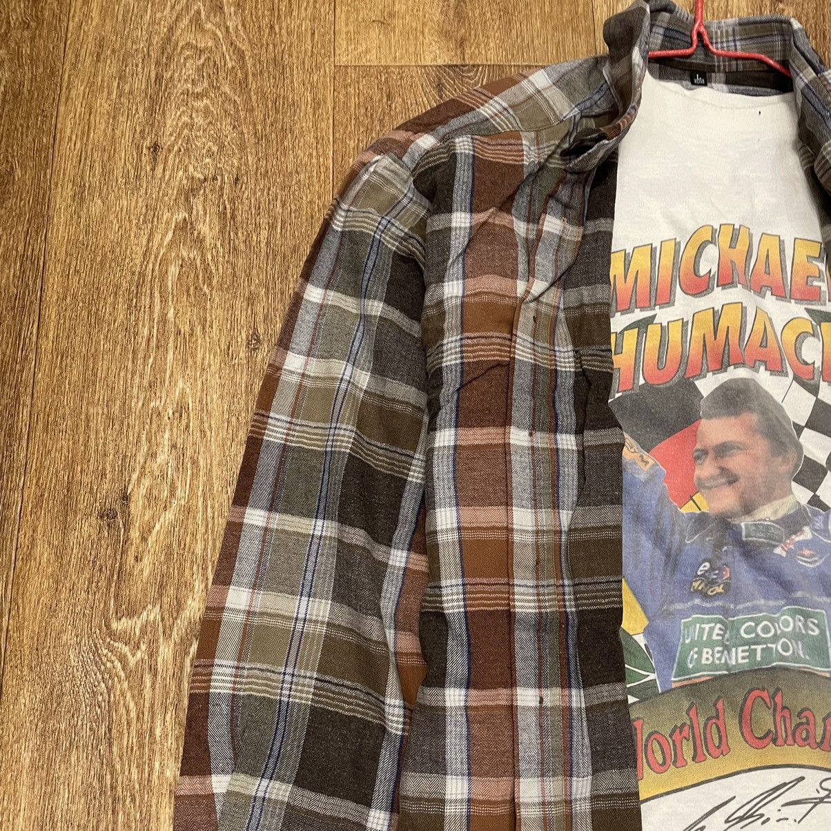 Vintage Vintage 90s Checkered Flannel Shirt Oversized Workwear Brown Size US L / EU 52-54 / 3 - 5 Thumbnail