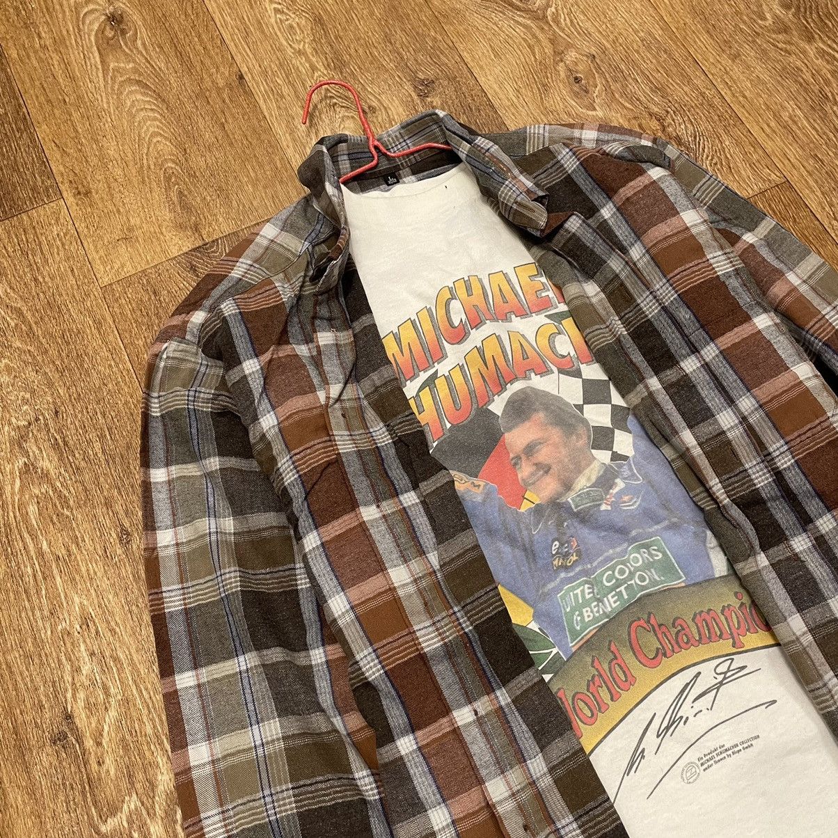 Vintage Vintage 90s Checkered Flannel Shirt Oversized Workwear Brown Size US L / EU 52-54 / 3 - 6 Thumbnail
