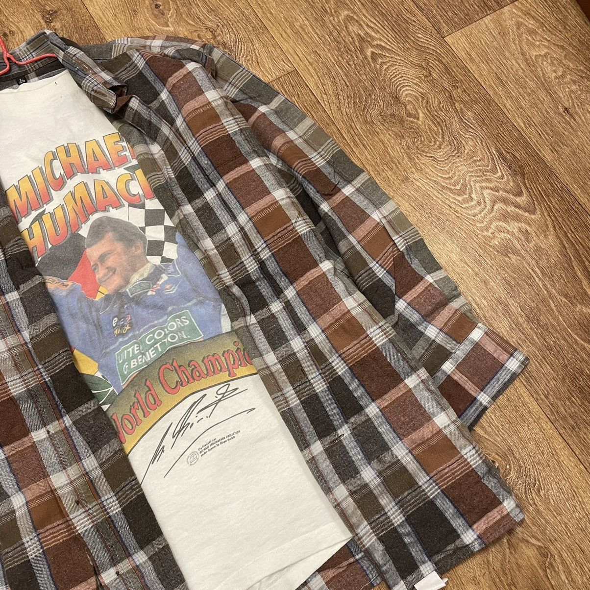 Vintage Vintage 90s Checkered Flannel Shirt Oversized Workwear Brown Size US L / EU 52-54 / 3 - 7 Thumbnail