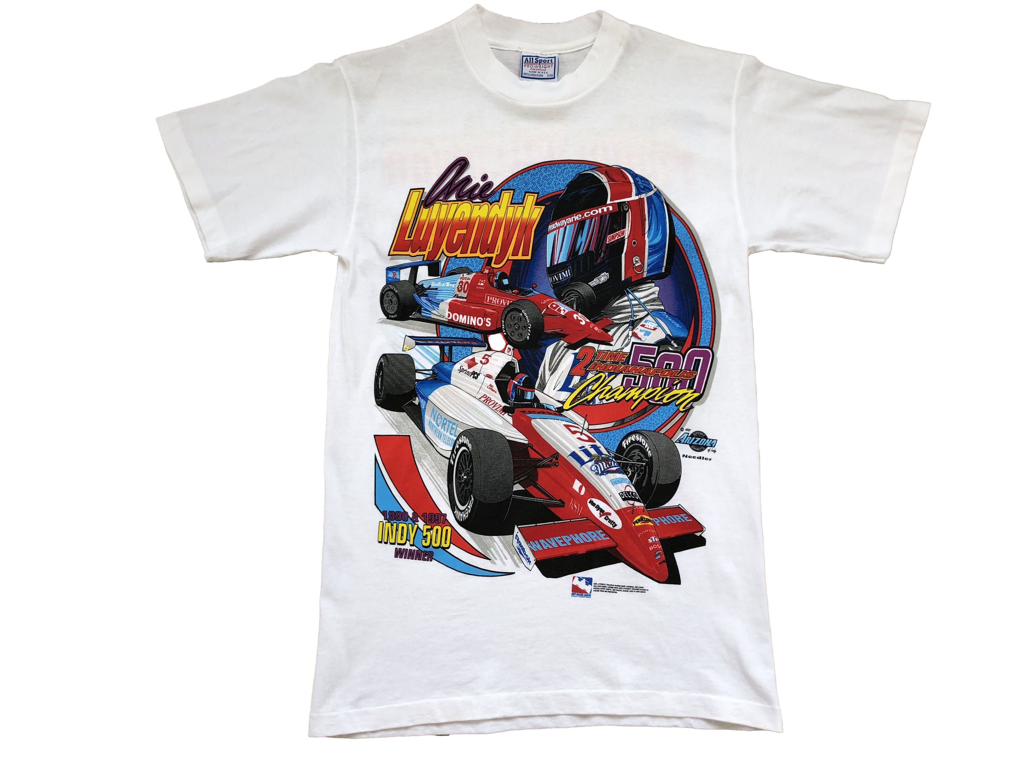 All Sport × Vintage Vintage Arie Luyendyk Racing Tee Y2K Drill Hype Mens White Size US S / EU 44-46 / 1 - 1 Thumbnail