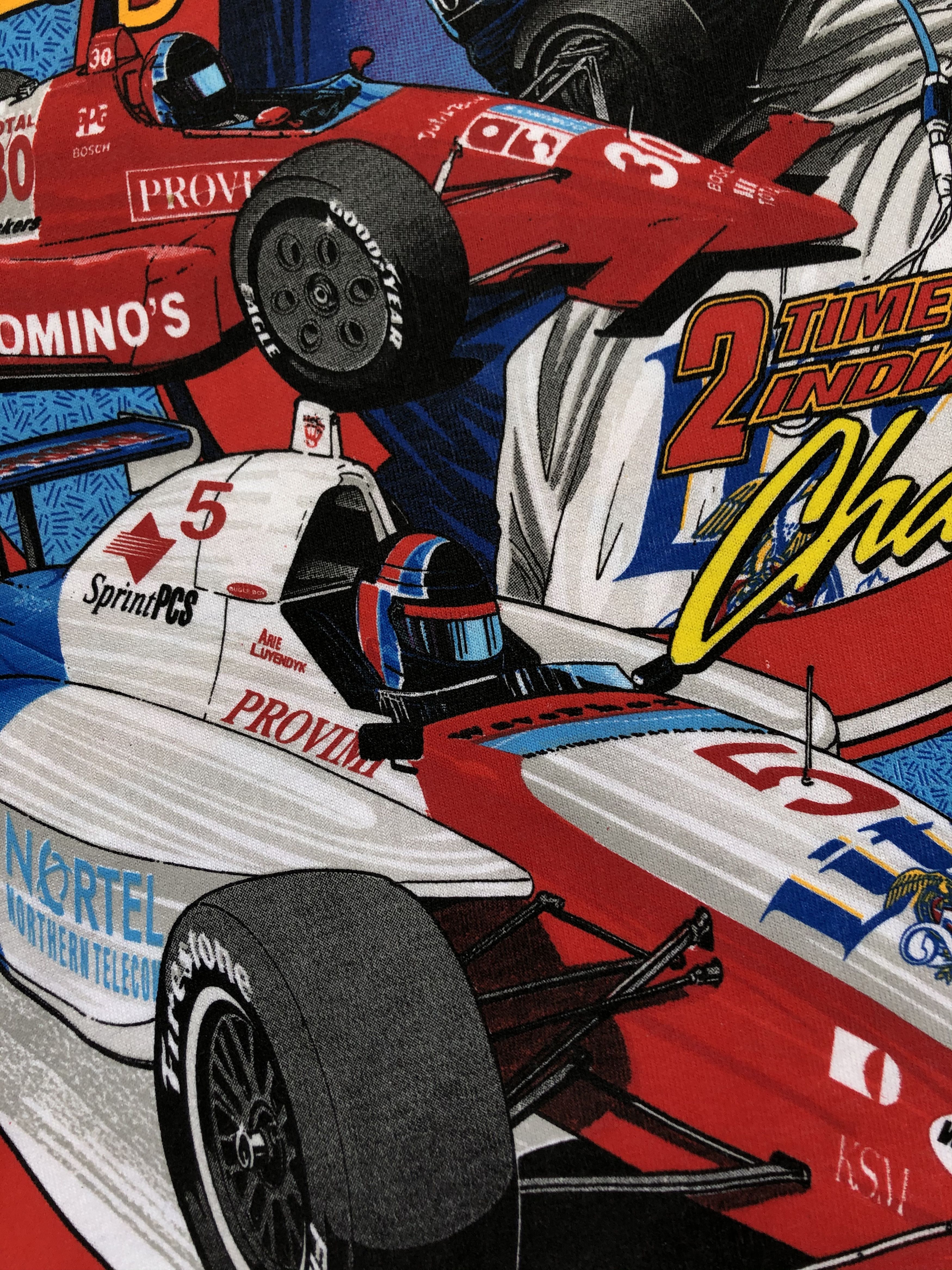 All Sport × Vintage Vintage Arie Luyendyk Racing Tee Y2K Drill Hype Mens White Size US S / EU 44-46 / 1 - 10 Thumbnail
