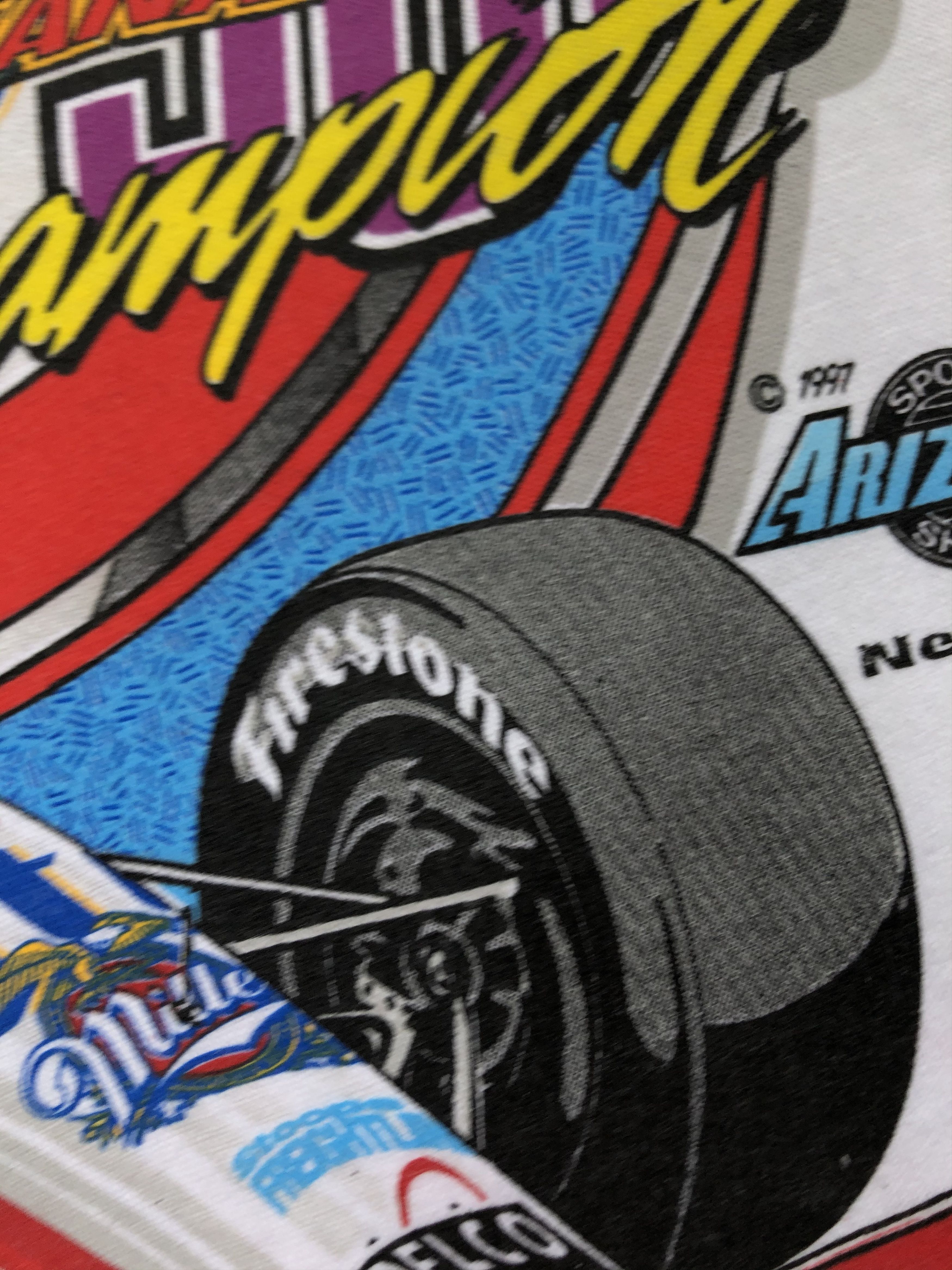 All Sport × Vintage Vintage Arie Luyendyk Racing Tee Y2K Drill Hype Mens White Size US S / EU 44-46 / 1 - 7 Thumbnail