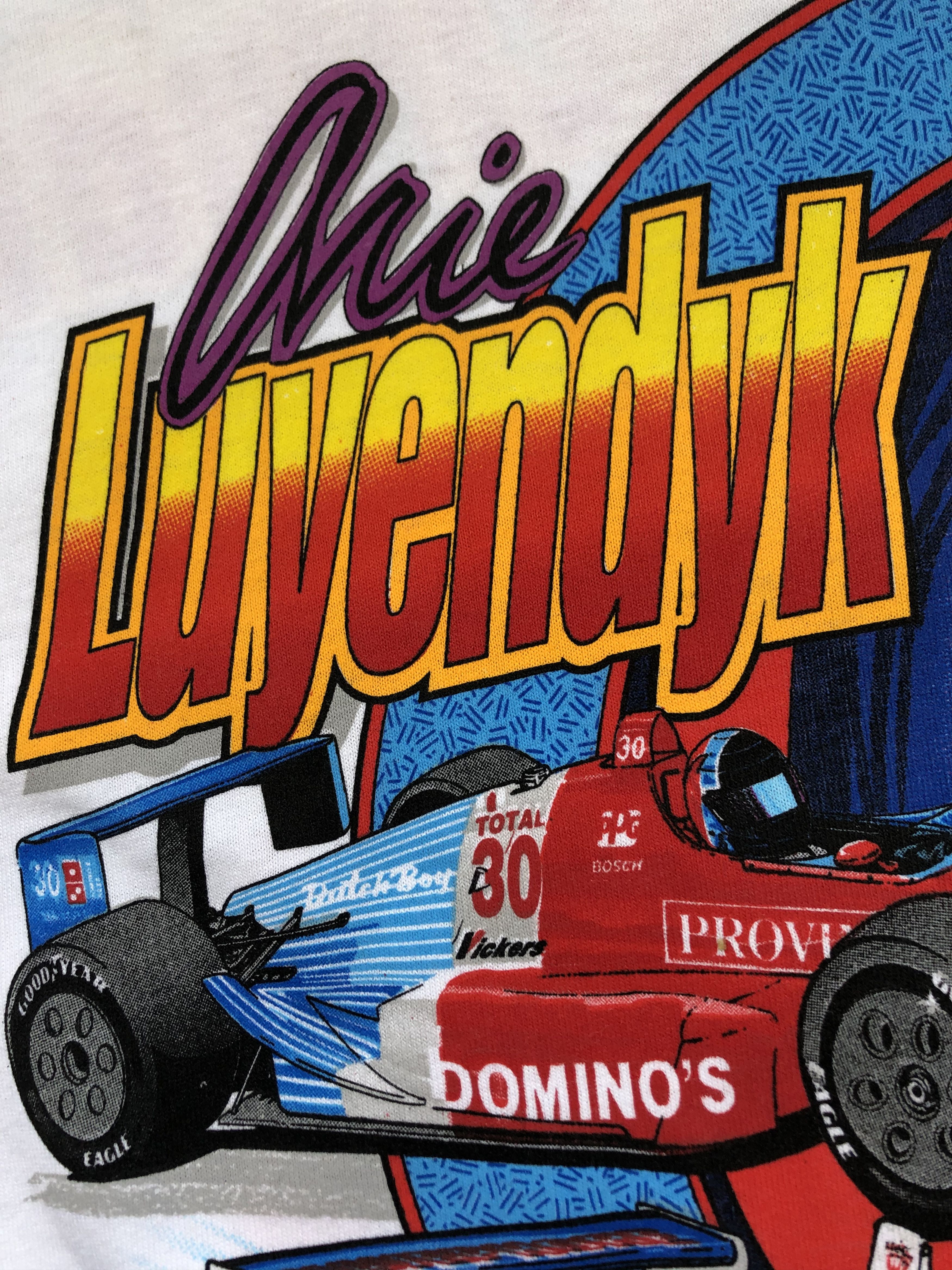 All Sport × Vintage Vintage Arie Luyendyk Racing Tee Y2K Drill Hype Mens White Size US S / EU 44-46 / 1 - 9 Thumbnail