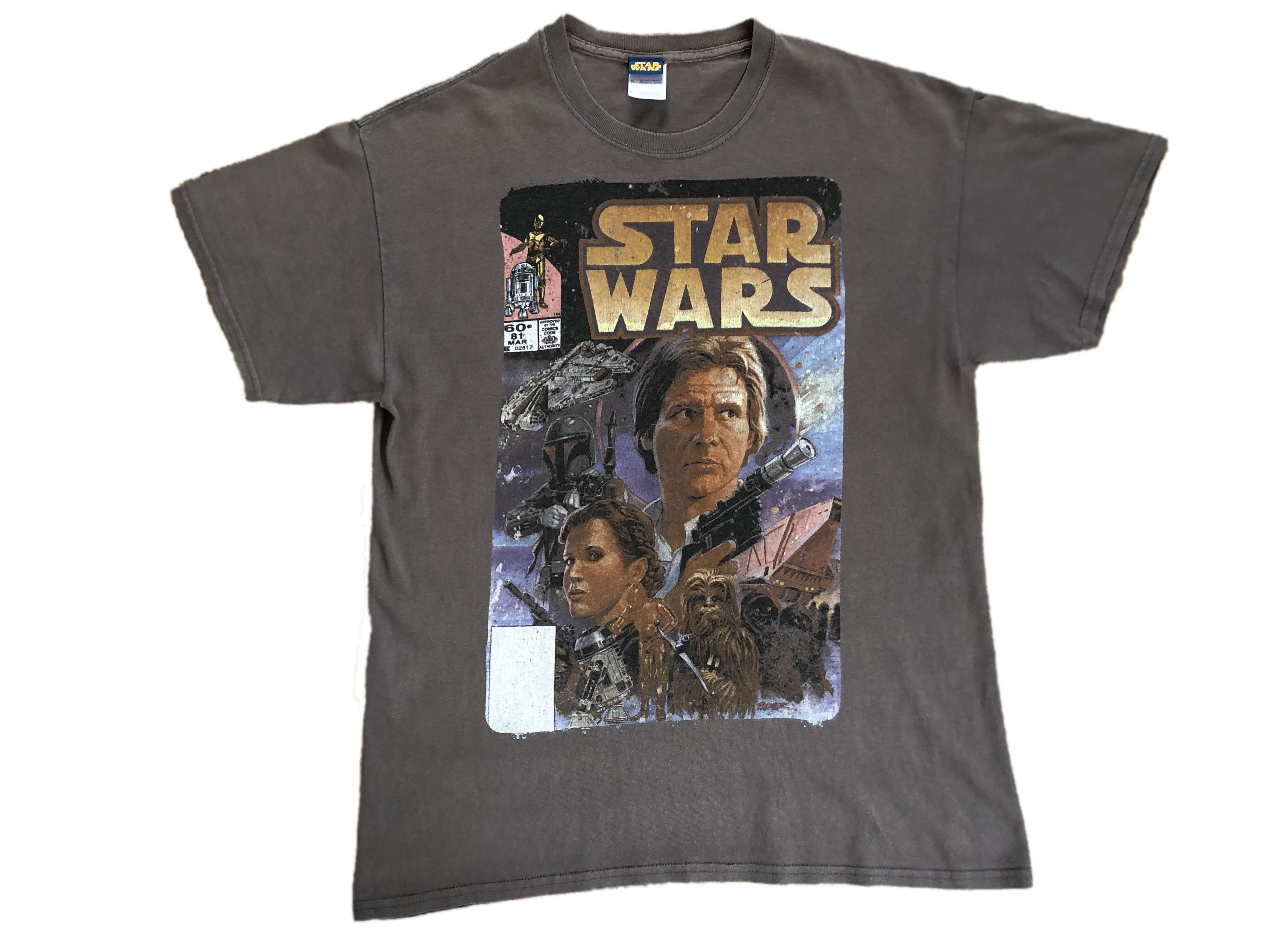 Vintage Star Wars Tee Shirt Movie Y2K Drill Hype Rare
