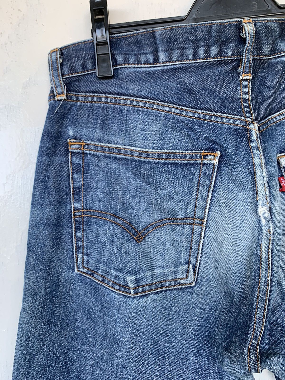 Levi's × Vintage Vintage 80s Levis 505 Distressed Denim Size US 33 - 13 Thumbnail