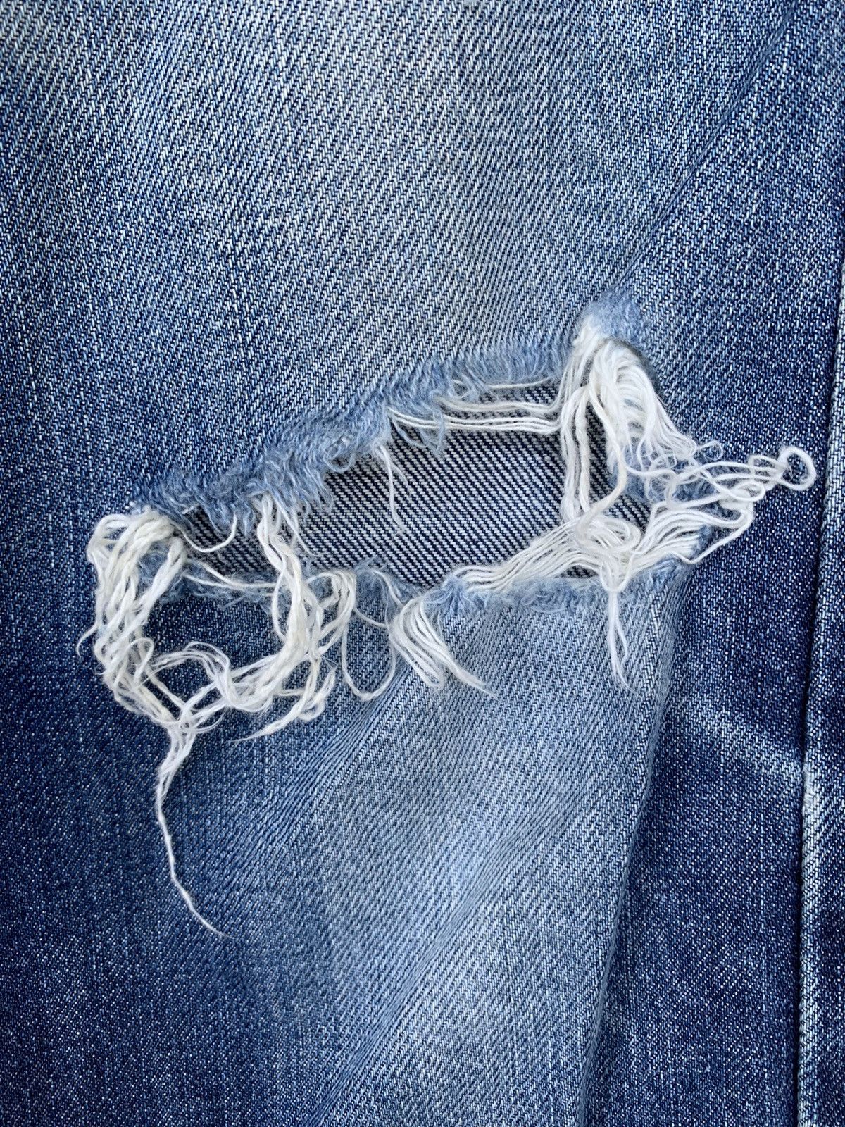 Levi's × Vintage Vintage 80s Levis 505 Distressed Denim Size US 33 - 11 Thumbnail
