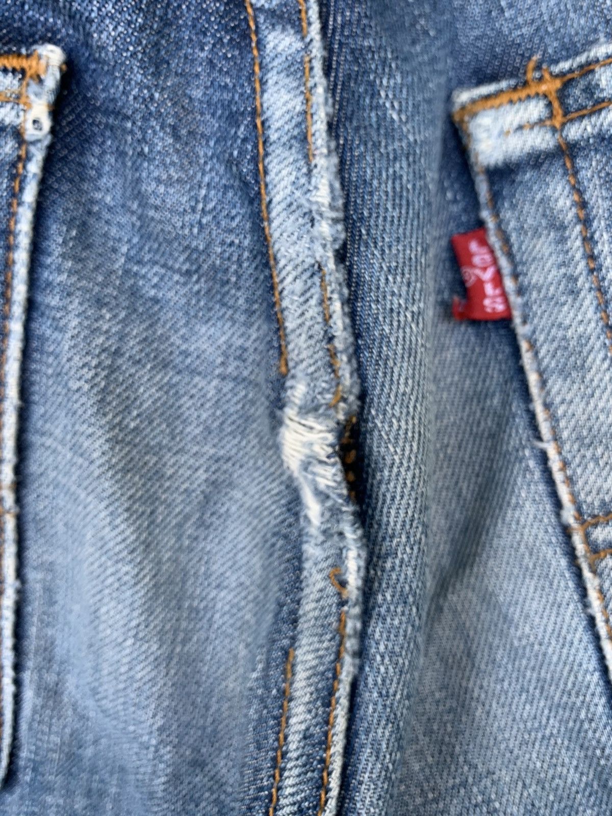 Levi's × Vintage Vintage 80s Levis 505 Distressed Denim Size US 33 - 15 Thumbnail