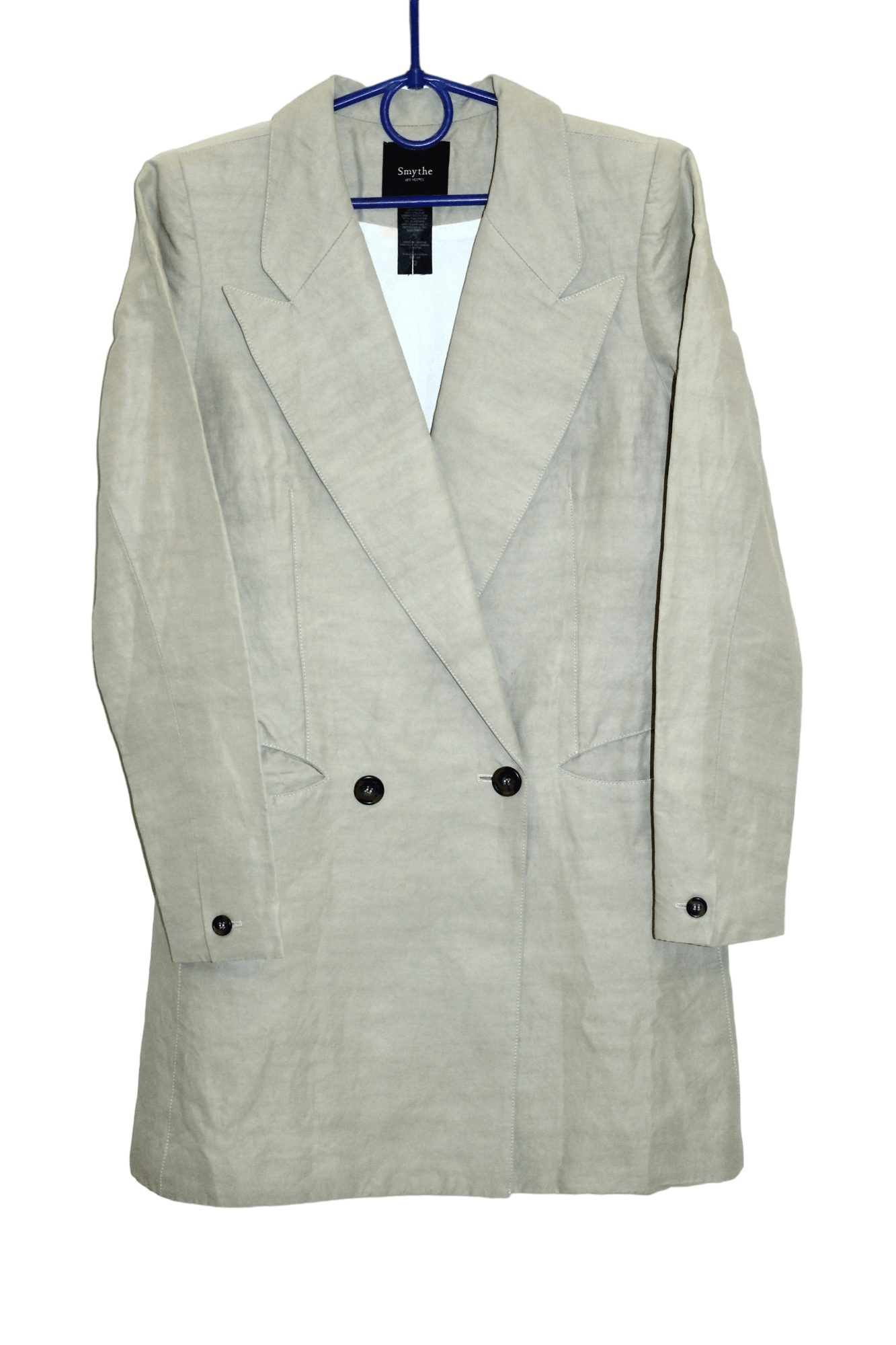 SMYTHE Smythe Les Vestes Ramie Viscose Lightweight Coat Size XS / US 0-2 / IT 36-38 - 4 Thumbnail