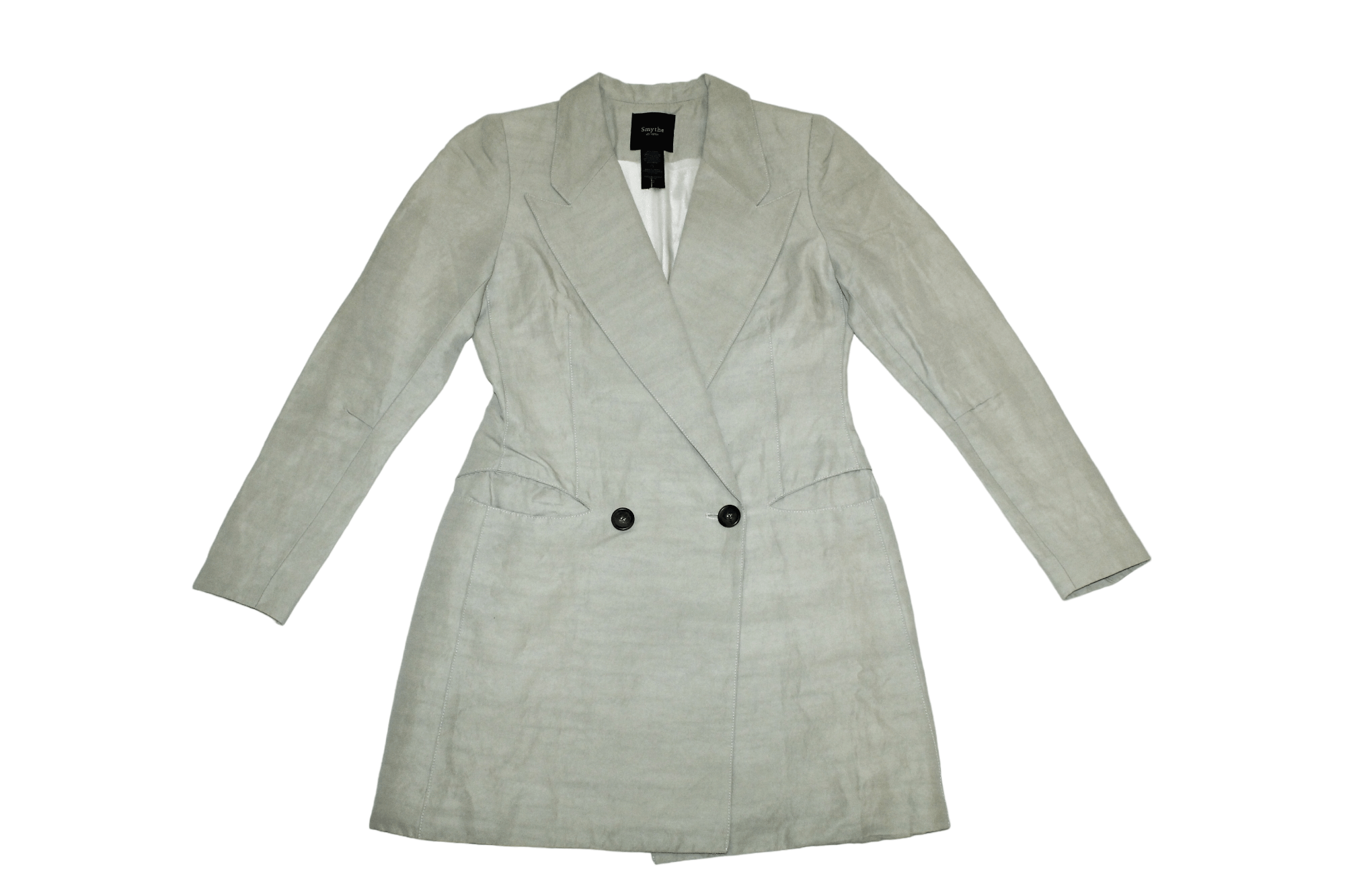 SMYTHE Smythe Les Vestes Ramie Viscose Lightweight Coat Size XS / US 0-2 / IT 36-38 - 8 Thumbnail