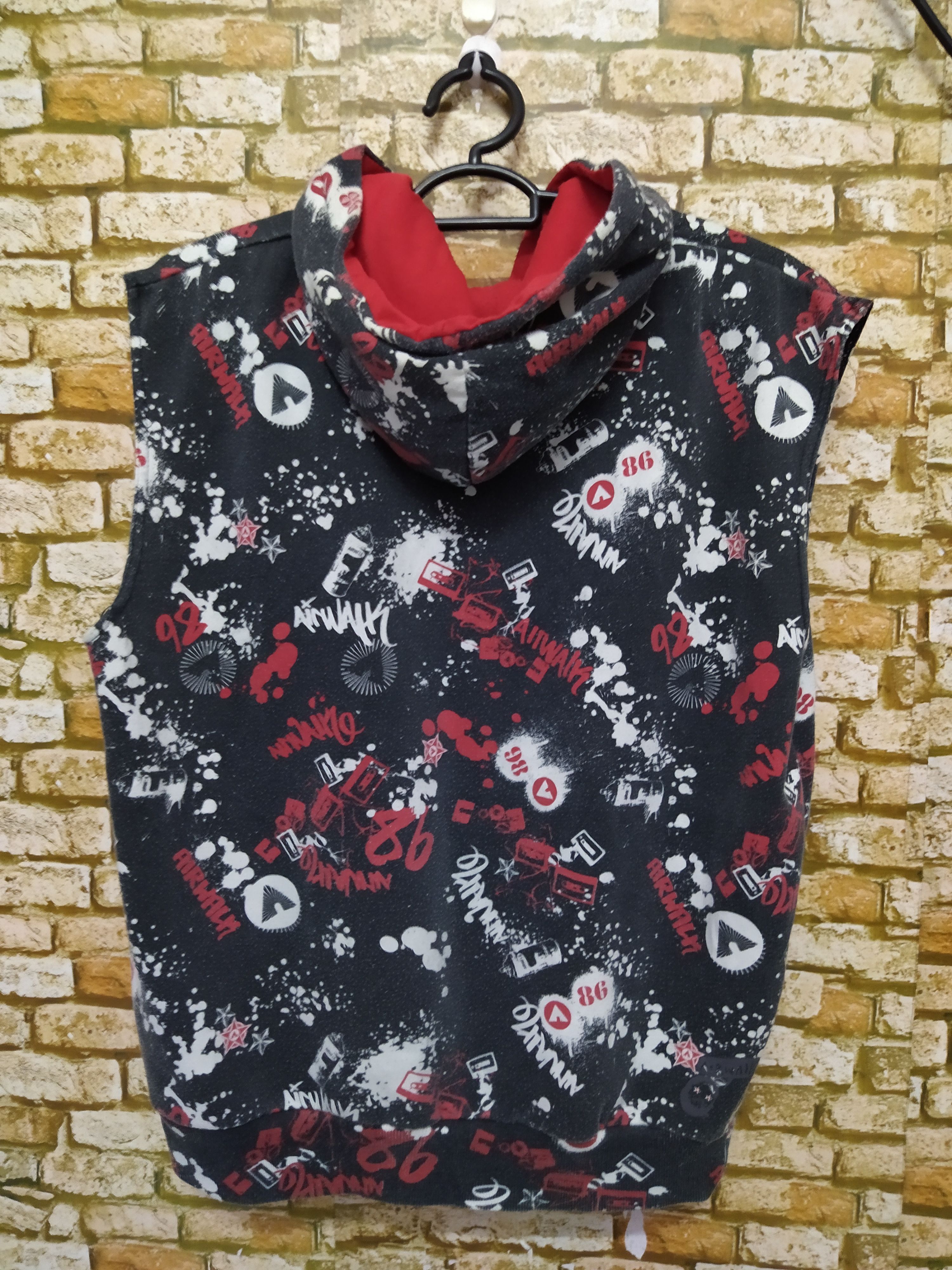 Airwalk × Vintage 90s AIRWALK FULL PRINT HOODIE SWEATSHIRT (B739) Size US L / EU 52-54 / 3 - 4 Thumbnail