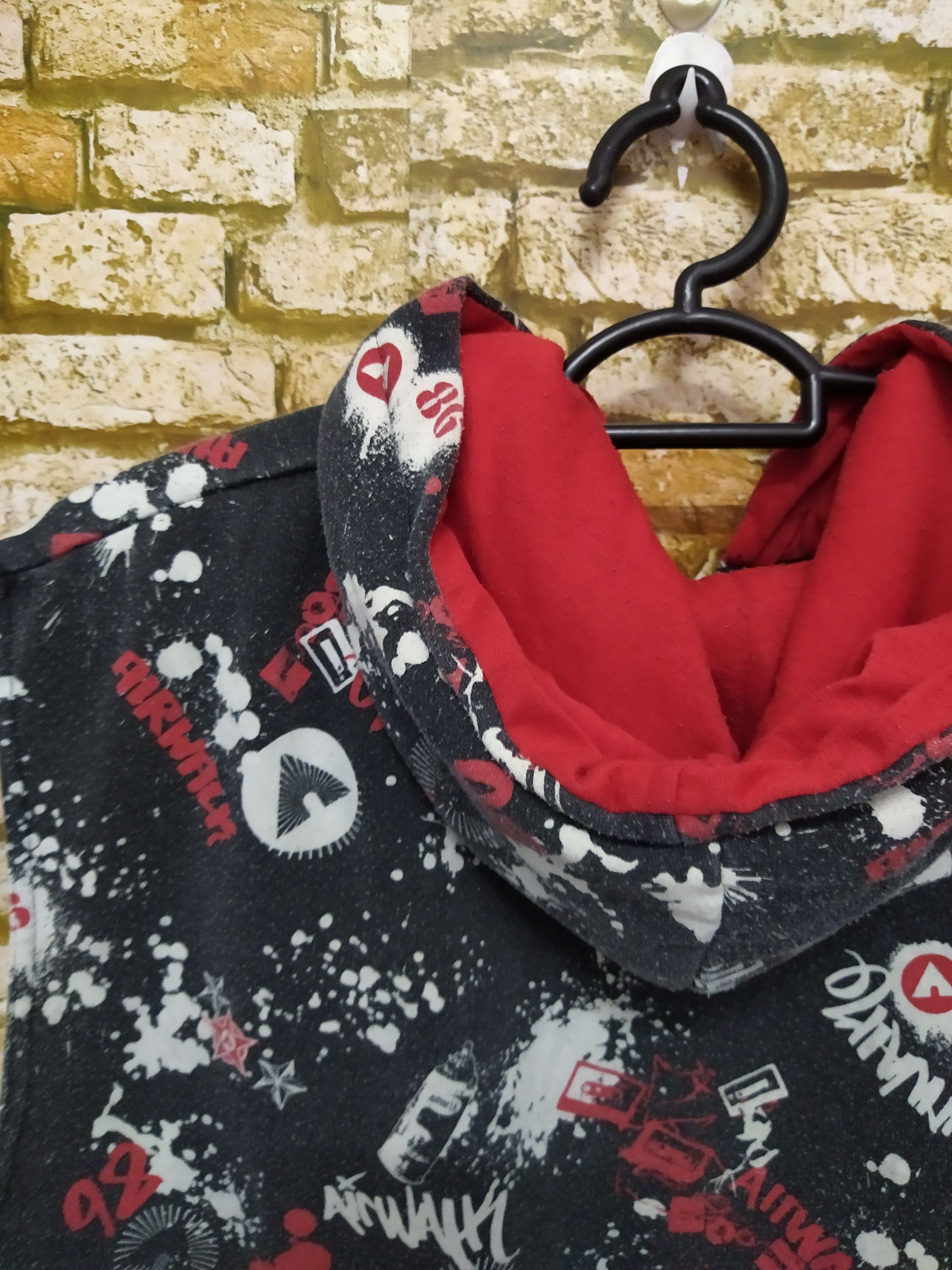 Airwalk × Vintage 90s AIRWALK FULL PRINT HOODIE SWEATSHIRT (B739) Size US L / EU 52-54 / 3 - 5 Thumbnail