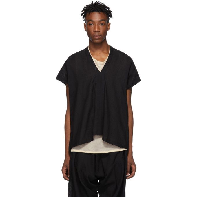 image of Jan Jan Van Essche Black Etamine Tunic T-Shirt, Men's (Size Small)