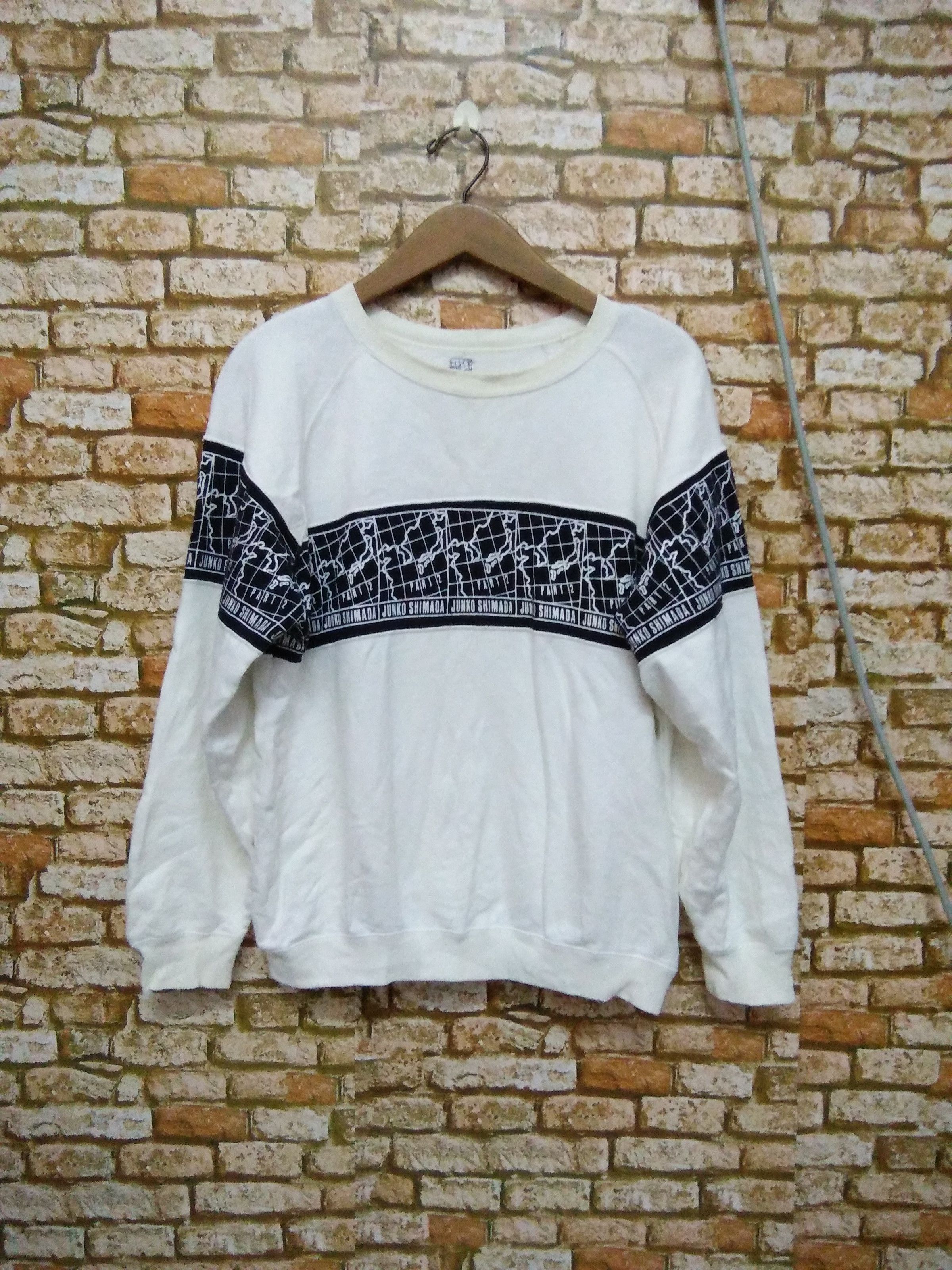 Junko Shimada × Vintage vtg JUNKO SHIMADA JAPAN MAP SWEATSHIRT (A265) Size US M / EU 48-50 / 2 - 1 Thumbnail