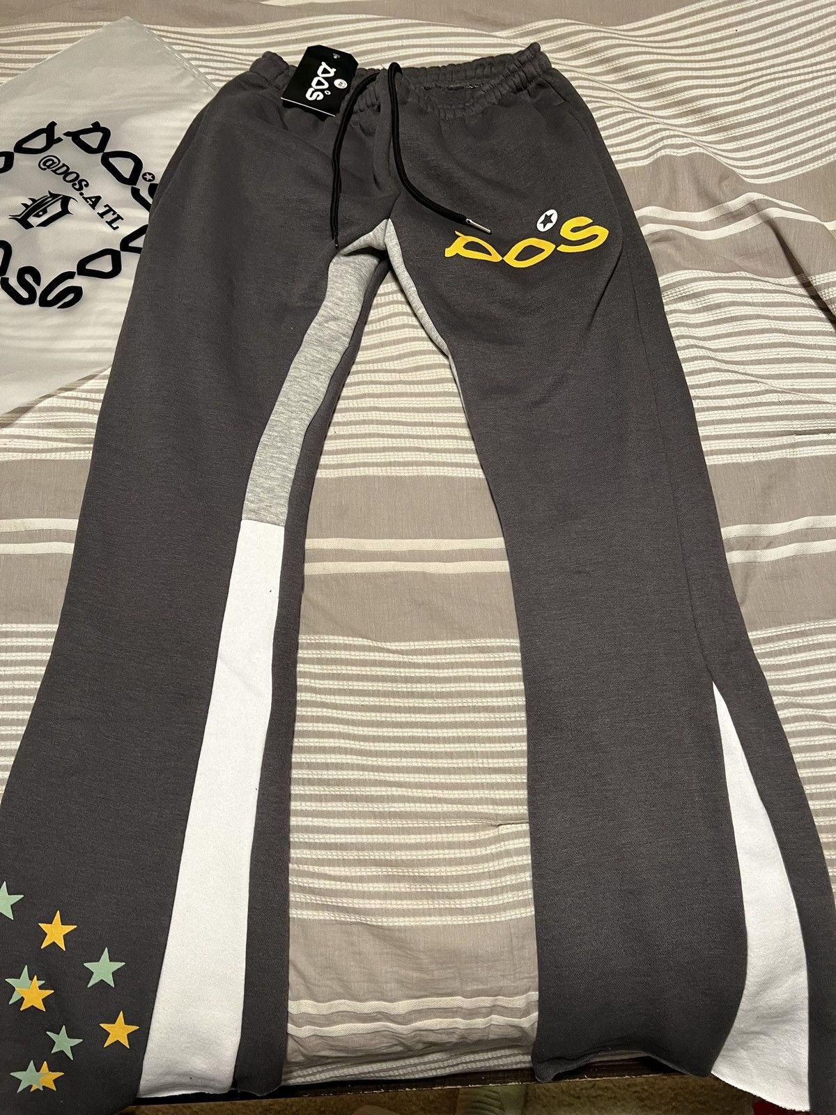 Designer DOS ATL Gray Flared Sweatpants Size US 28 / EU 44 - 1 Thumbnail