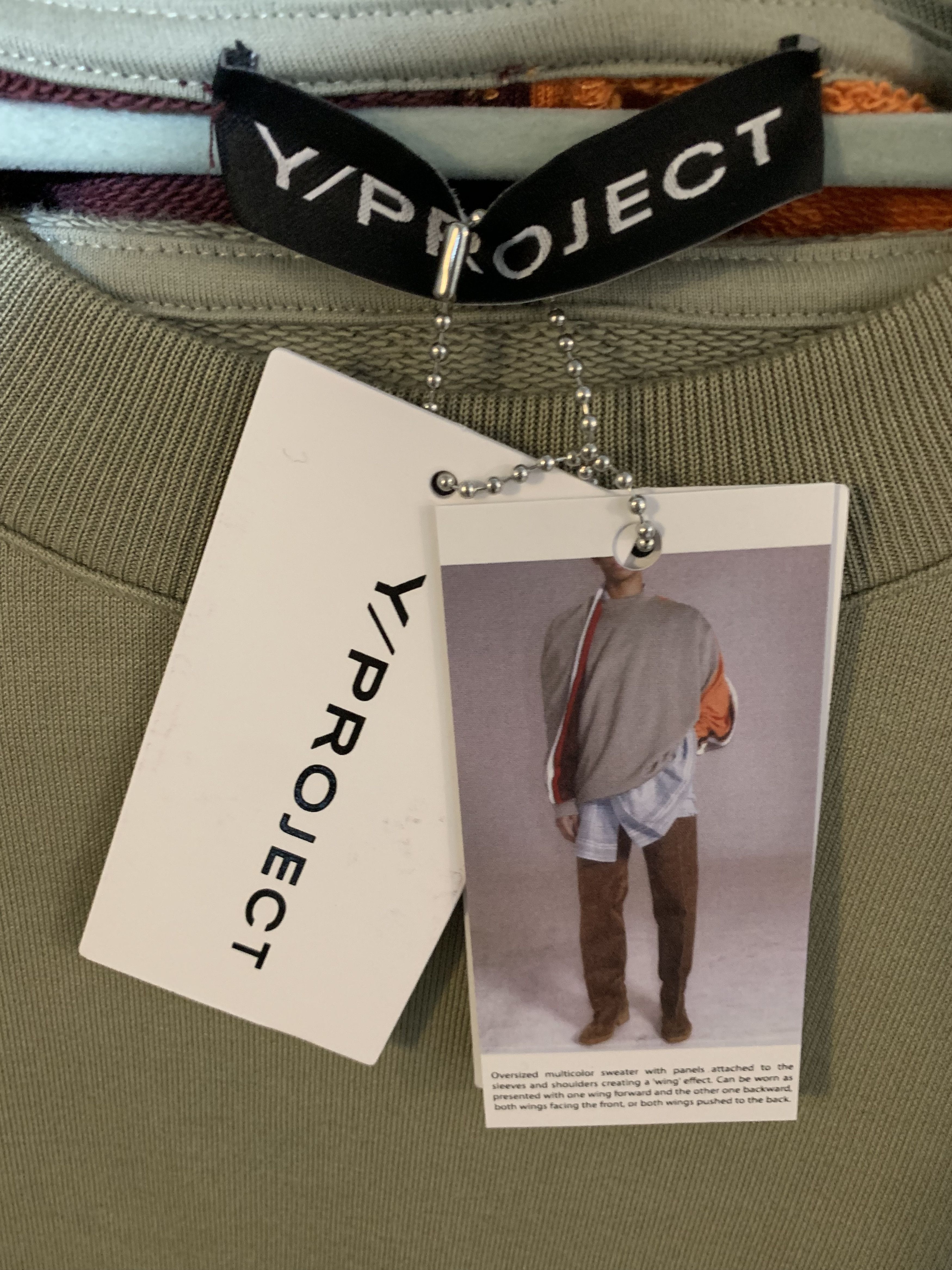 Y/Project BNWT AW19 Beige WINGED SWEATSHIRT Size US S / EU 44-46 / 1 - 7 Thumbnail