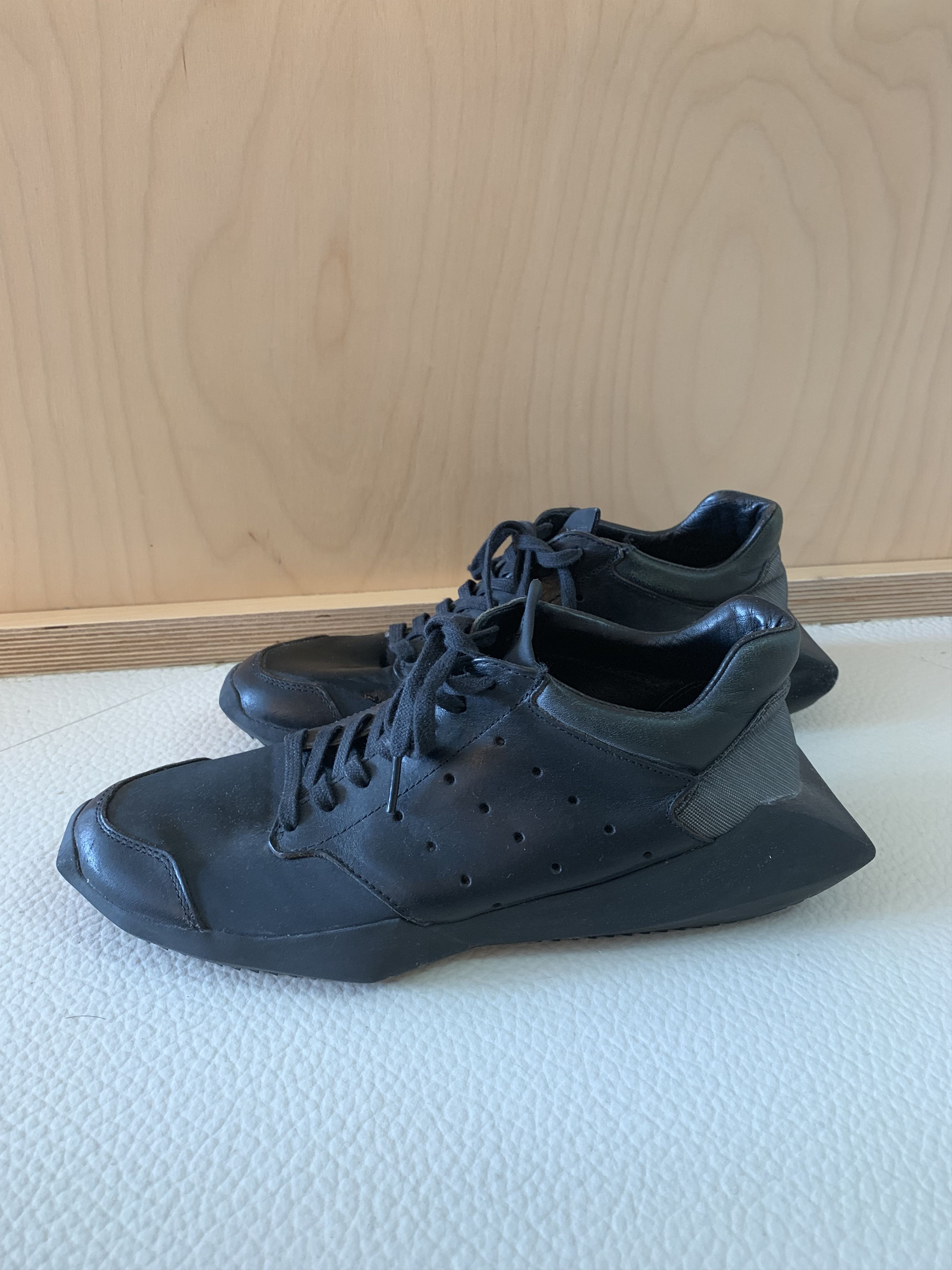 Adidas × Rick Owens Rick Owens x Adidas Tech Runner Triple Black Size US 7.5 / EU 40-41 - 3 Thumbnail