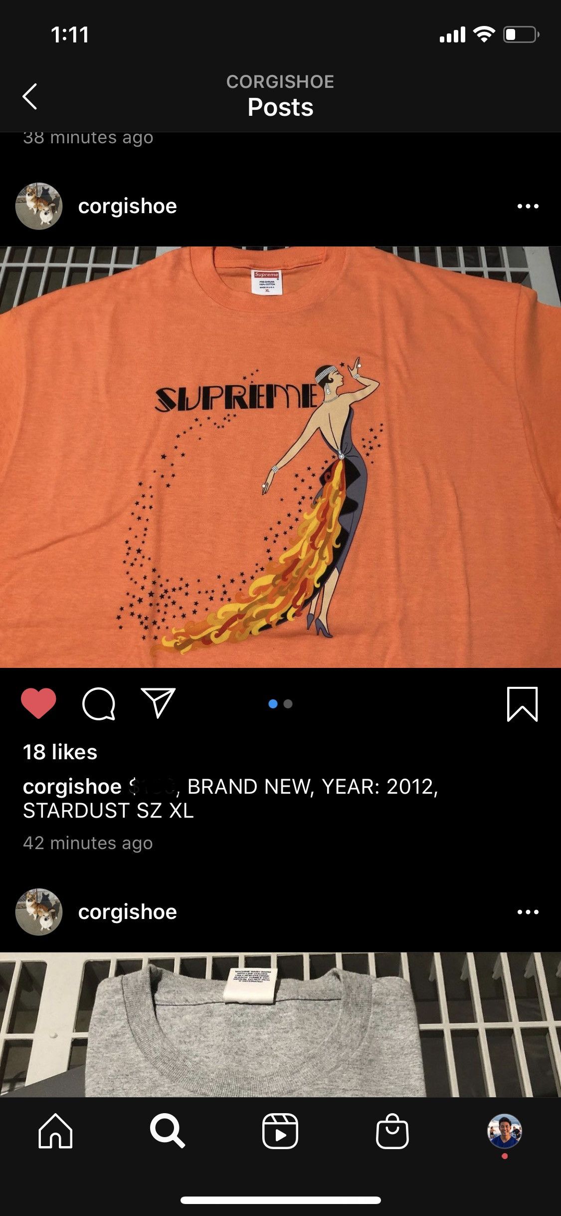 Supreme BNWT / DS Supreme SS12 Stardust Tee Orange Size US XL / EU 56 / 4 - 3 Thumbnail