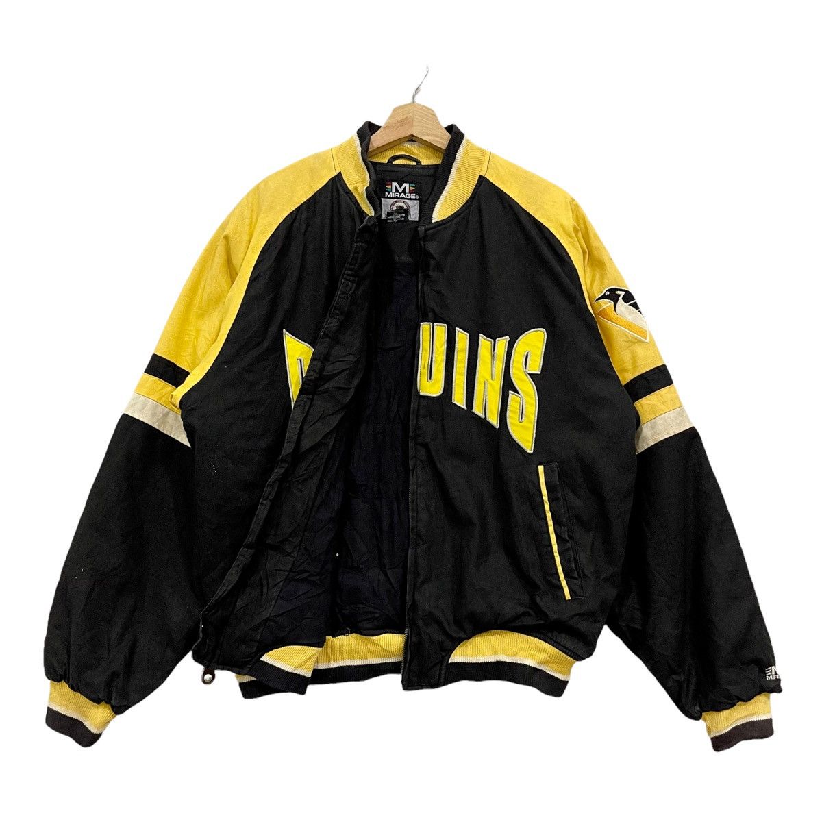 NHL Vtg 90s Pittsburgh Penguins NHL Hockey Bomber Jacket Size US M / EU 48-50 / 2 - 3 Thumbnail