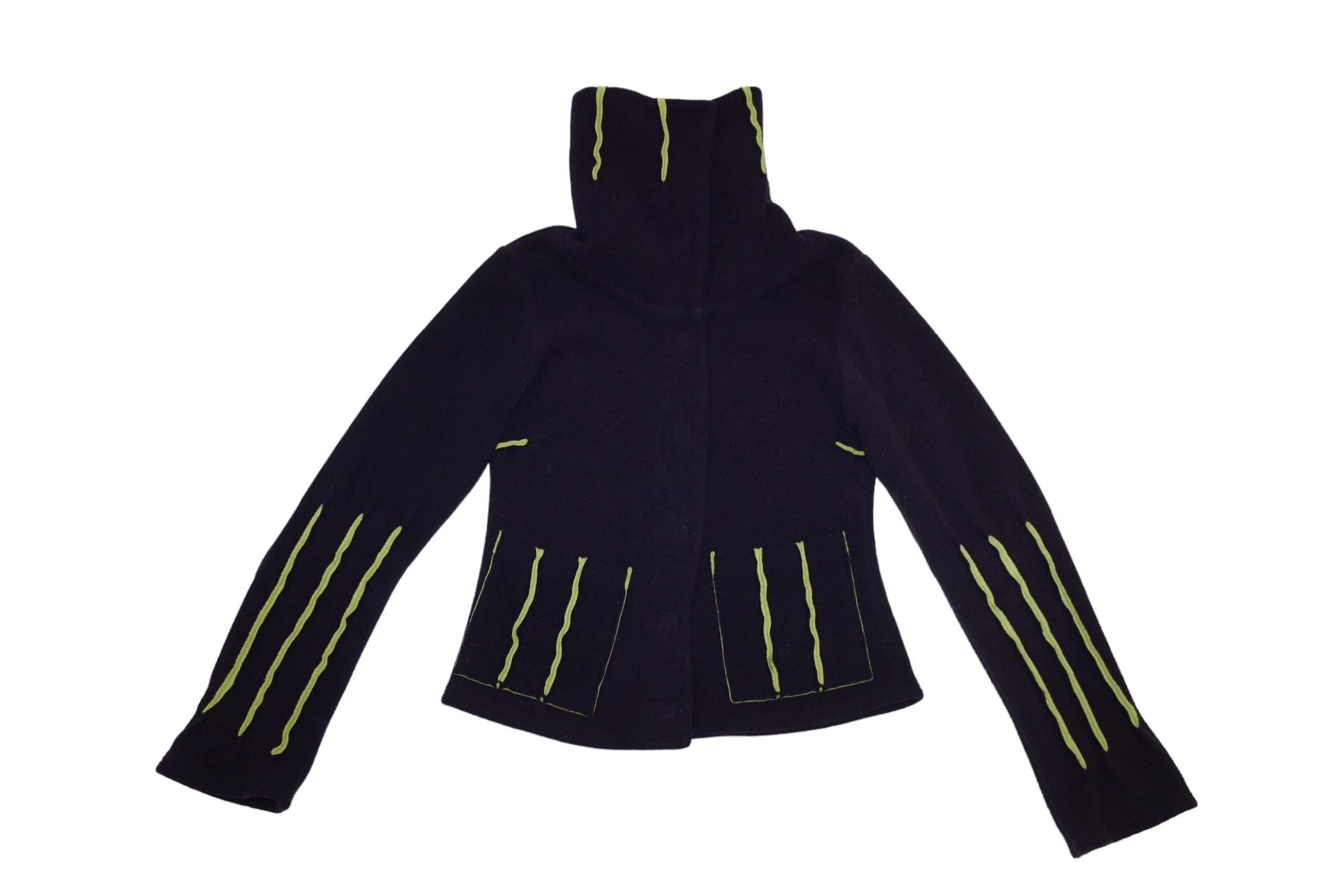 Japanese Brand Boris Industrues Teddy Fleece high-neck Velcro Jacket Size S / US 4 / IT 40 - 2 Thumbnail