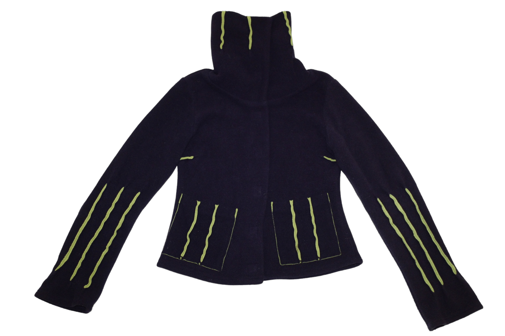 Japanese Brand Boris Industrues Teddy Fleece high-neck Velcro Jacket Size S / US 4 / IT 40 - 13 Thumbnail
