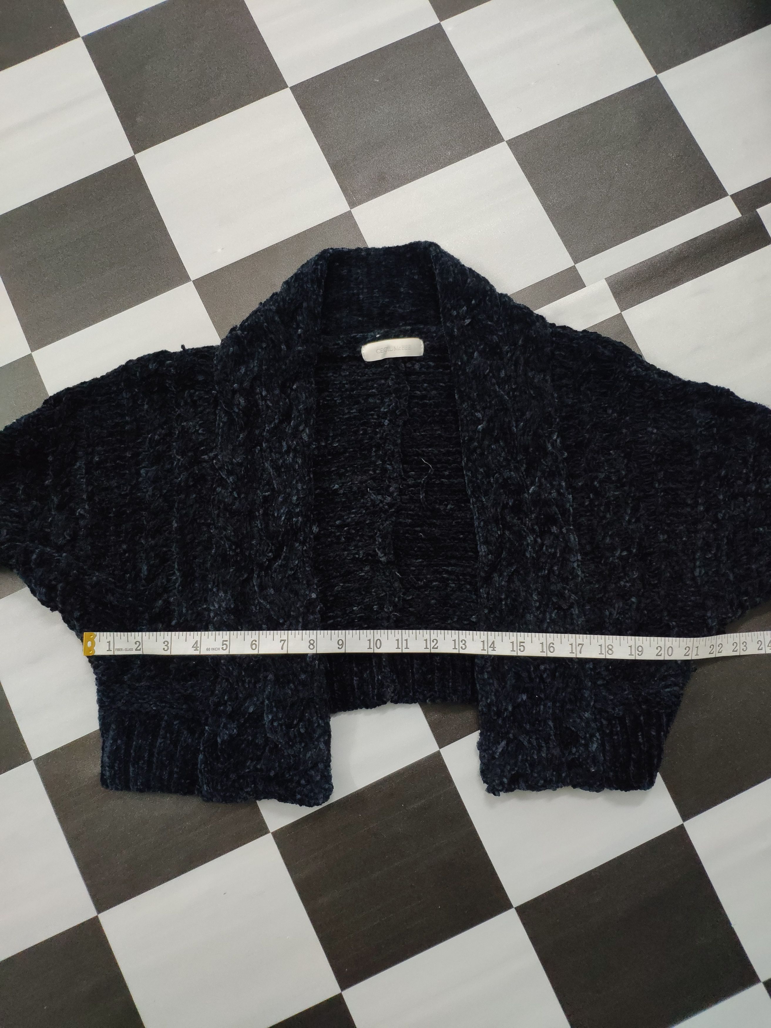 Japanese Brand Steal 💥 Vintage Cecil Mc Bee Knit Cropped Cardigan Size M / US 6-8 / IT 42-44 - 12 Thumbnail