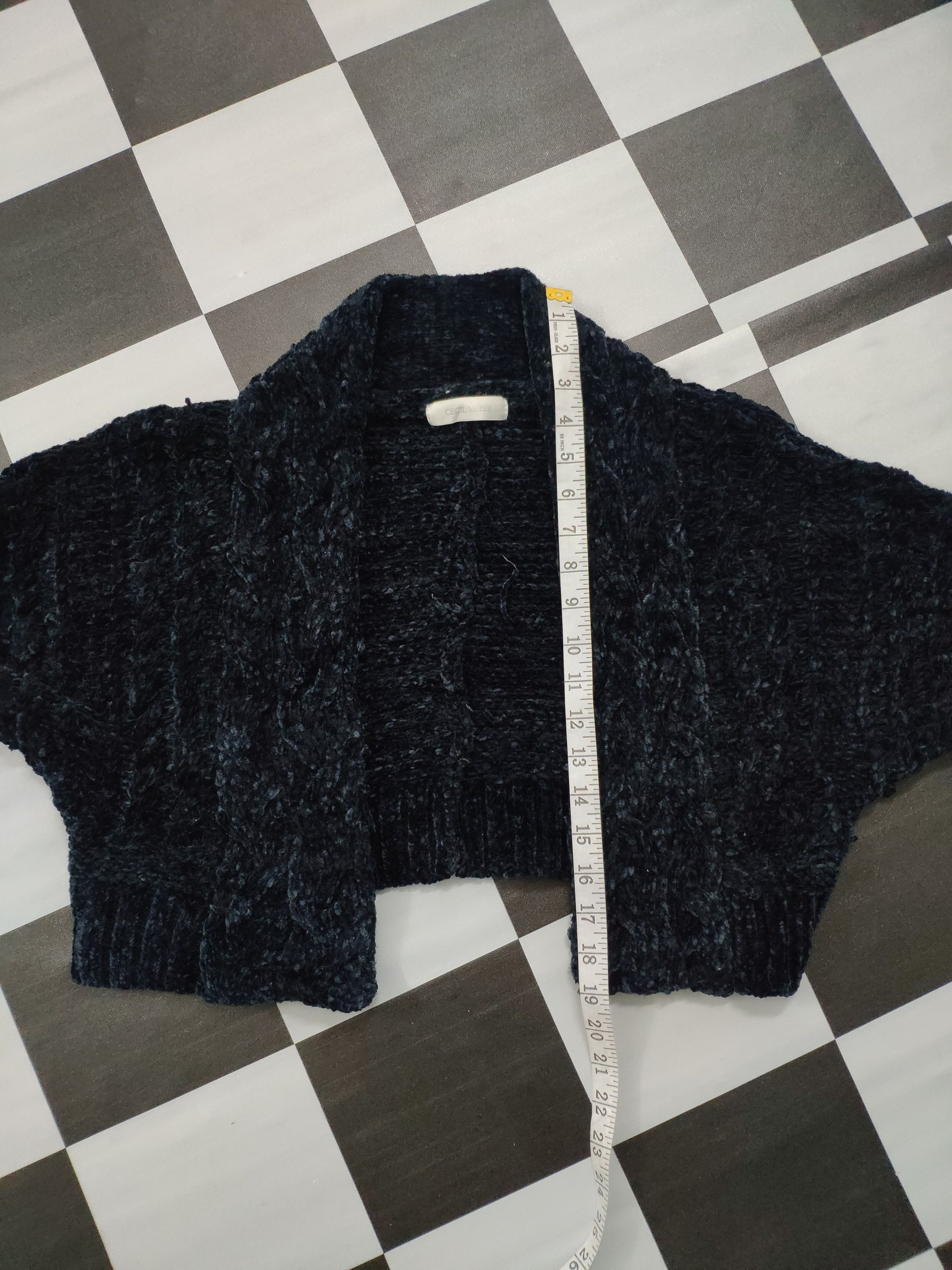 Japanese Brand Steal 💥 Vintage Cecil Mc Bee Knit Cropped Cardigan Size M / US 6-8 / IT 42-44 - 13 Thumbnail