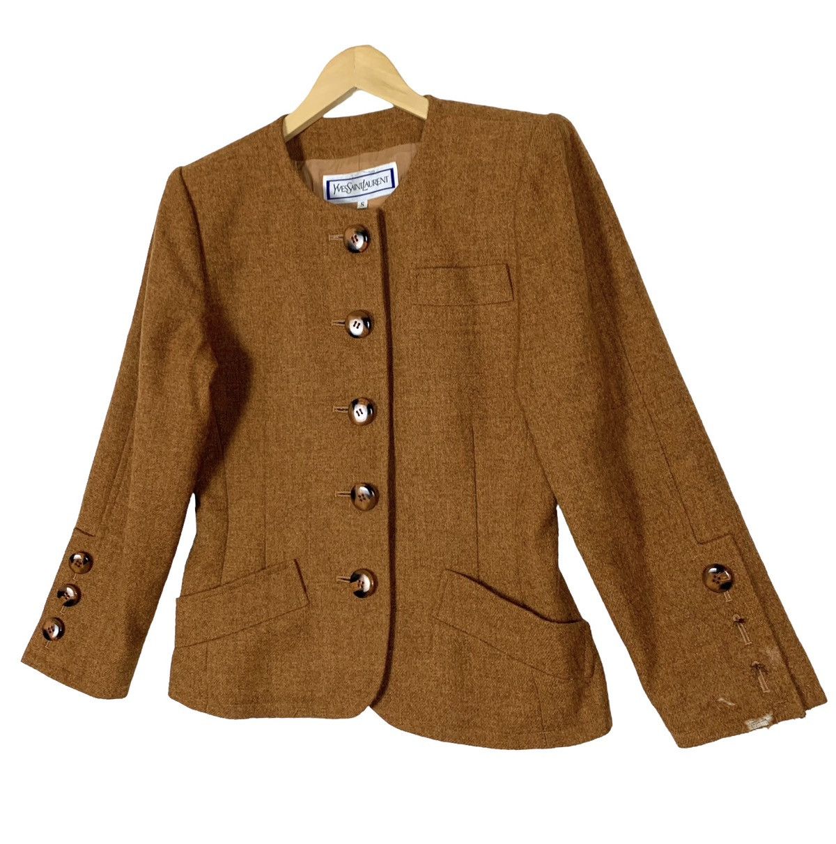 Yves Saint Laurent Vintage Yves Saint Lauren Hair Jacket Size S / US 4 / IT 40 - 4 Thumbnail